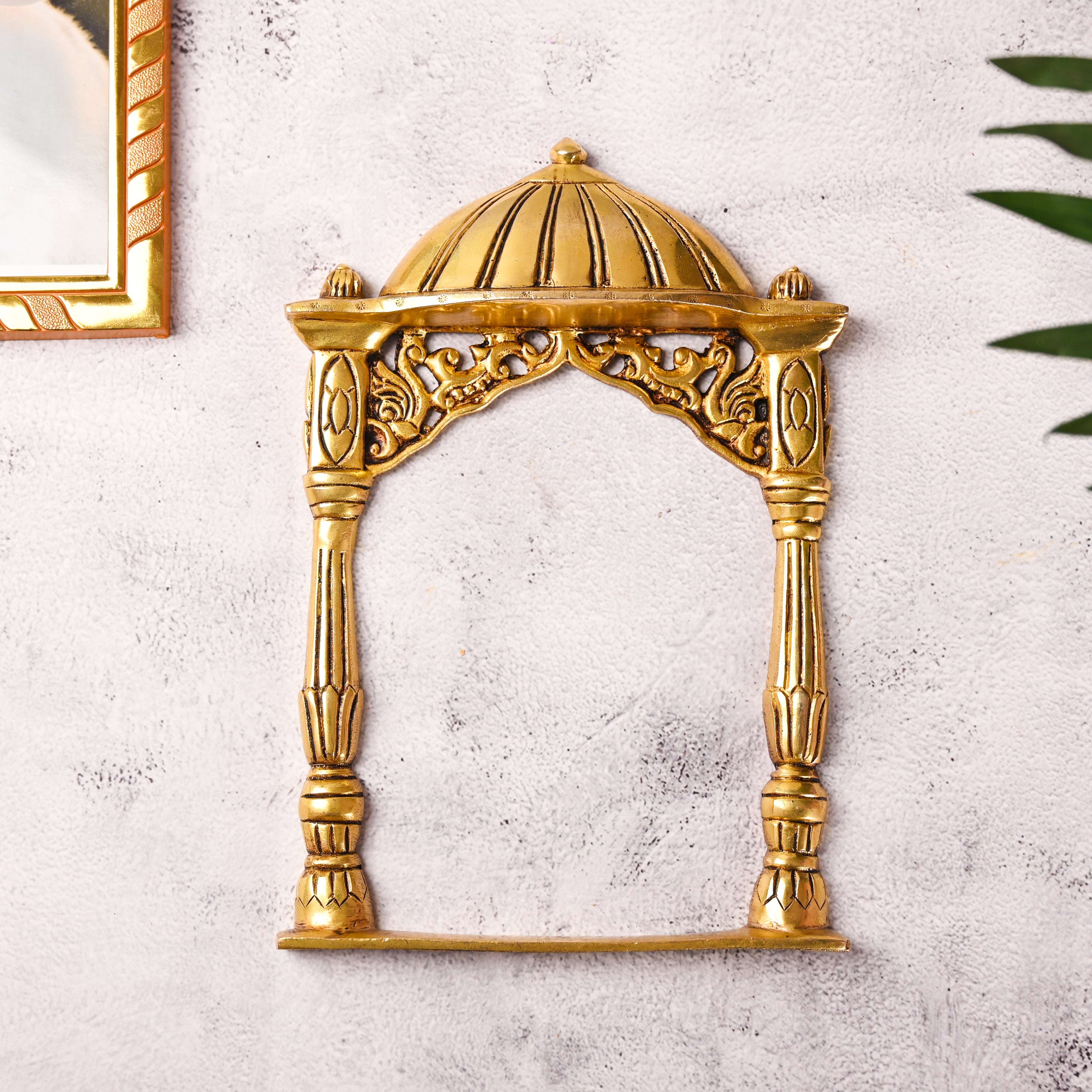 Brass Temple Frame Wall Hanging (10 Inch)