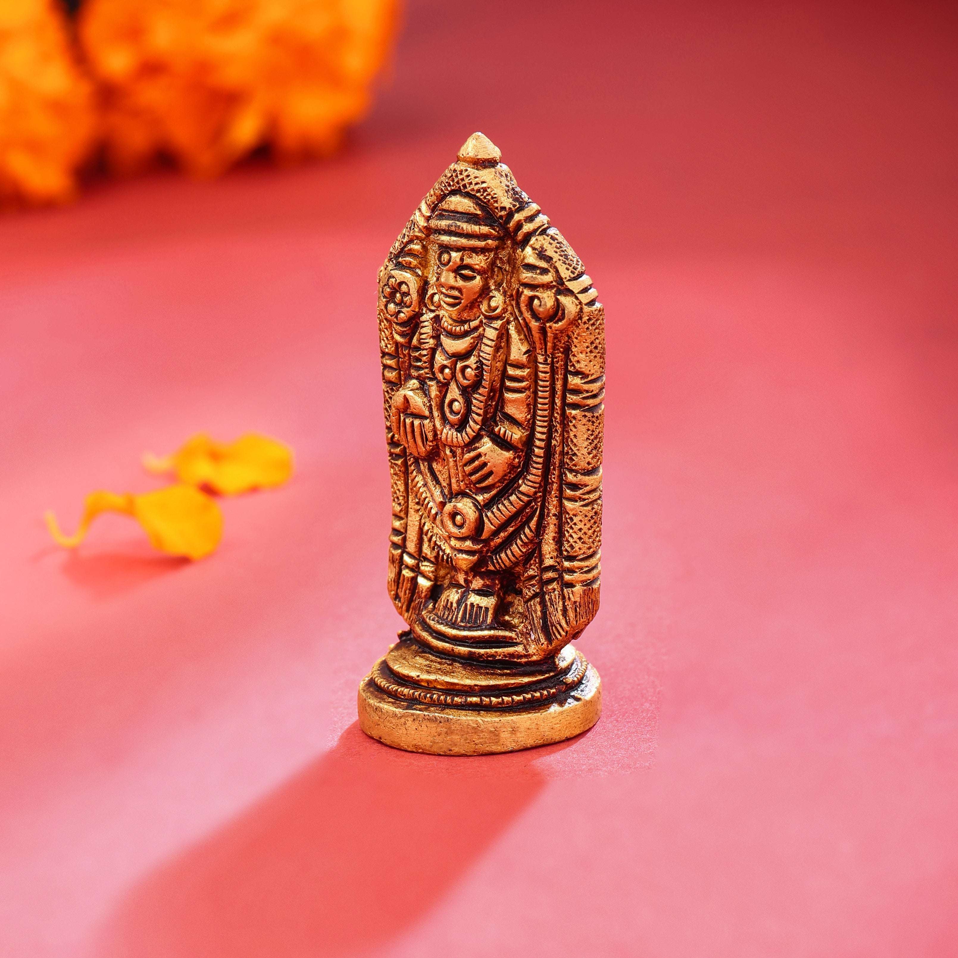 Brass Tirupati Balaji/Venkateshwar Idol (2.2 Inch) - Image 3