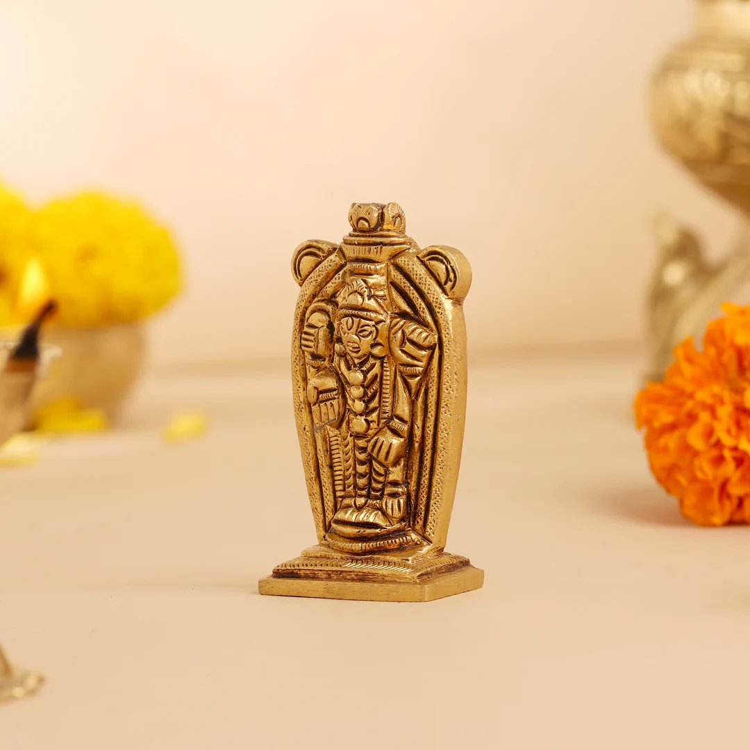 Brass Tirupati Balaji/Venkateshwar Idol (2.8 Inch) - Image 2