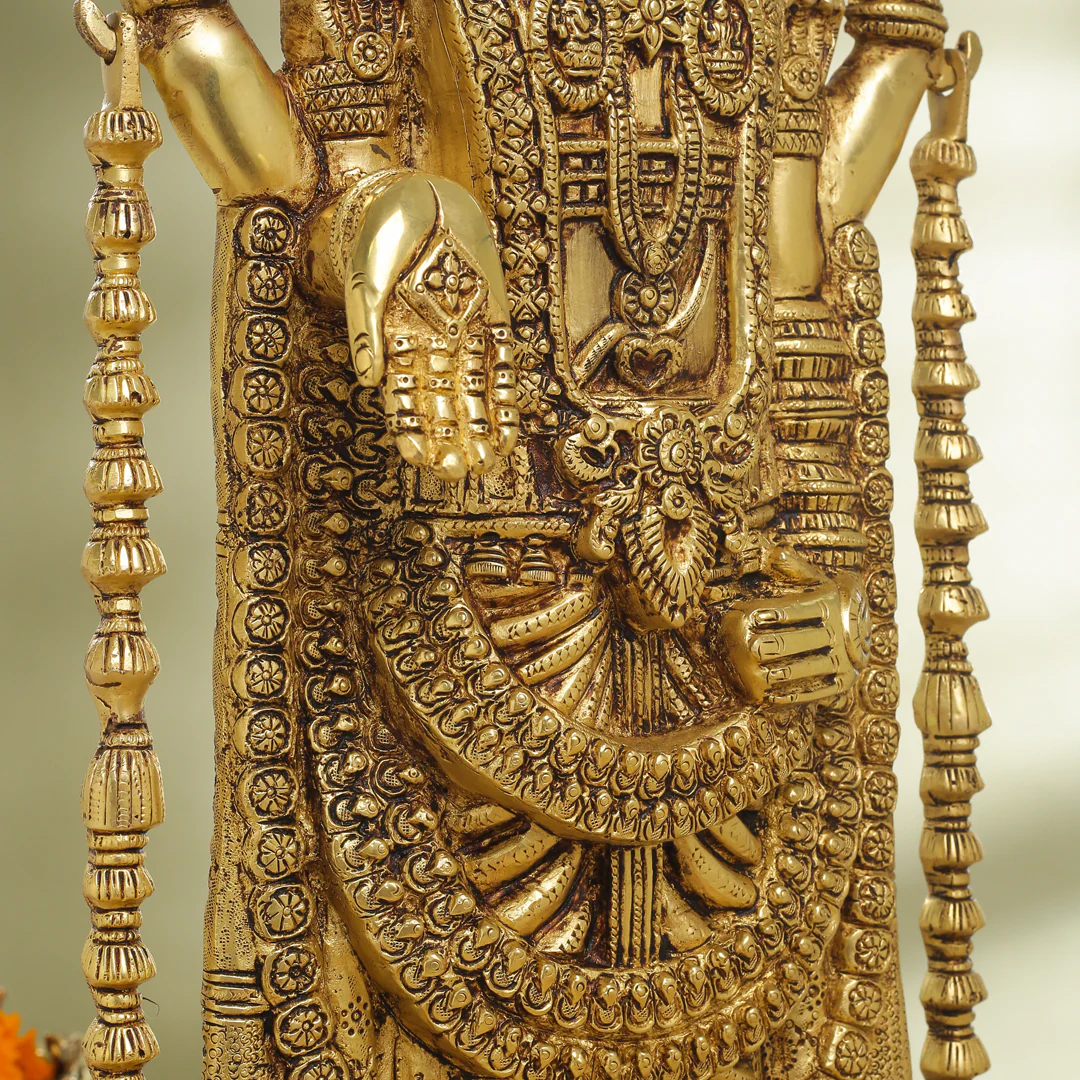 Brass Tirupati Balaji/Venkateshwar Idol (25 Inch) - Image 6