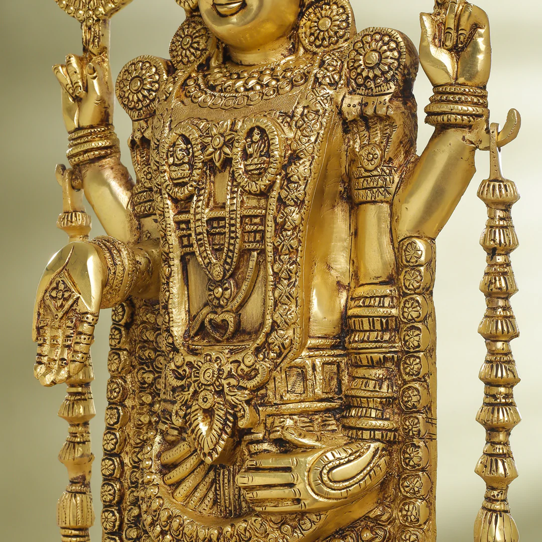 Brass Tirupati Balaji/Venkateshwar Idol (25 Inch) - Image 7