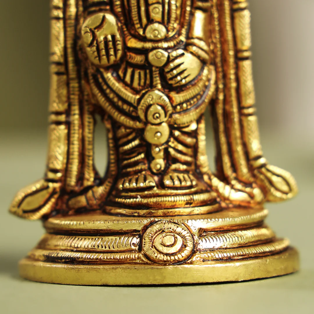 Brass Tirupati Balaji/Venkateshwar Idol (3.8 Inch) - Image 6