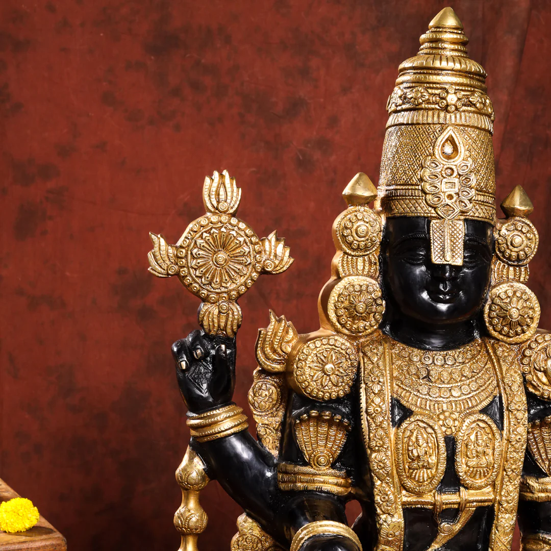 Brass Tirupati Balaji/Venkateshwar Idol (38 Inch) - Image 6