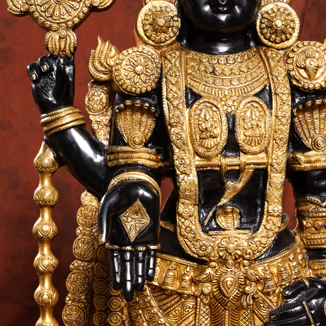 Brass Tirupati Balaji/Venkateshwar Idol (38 Inch) - Image 8