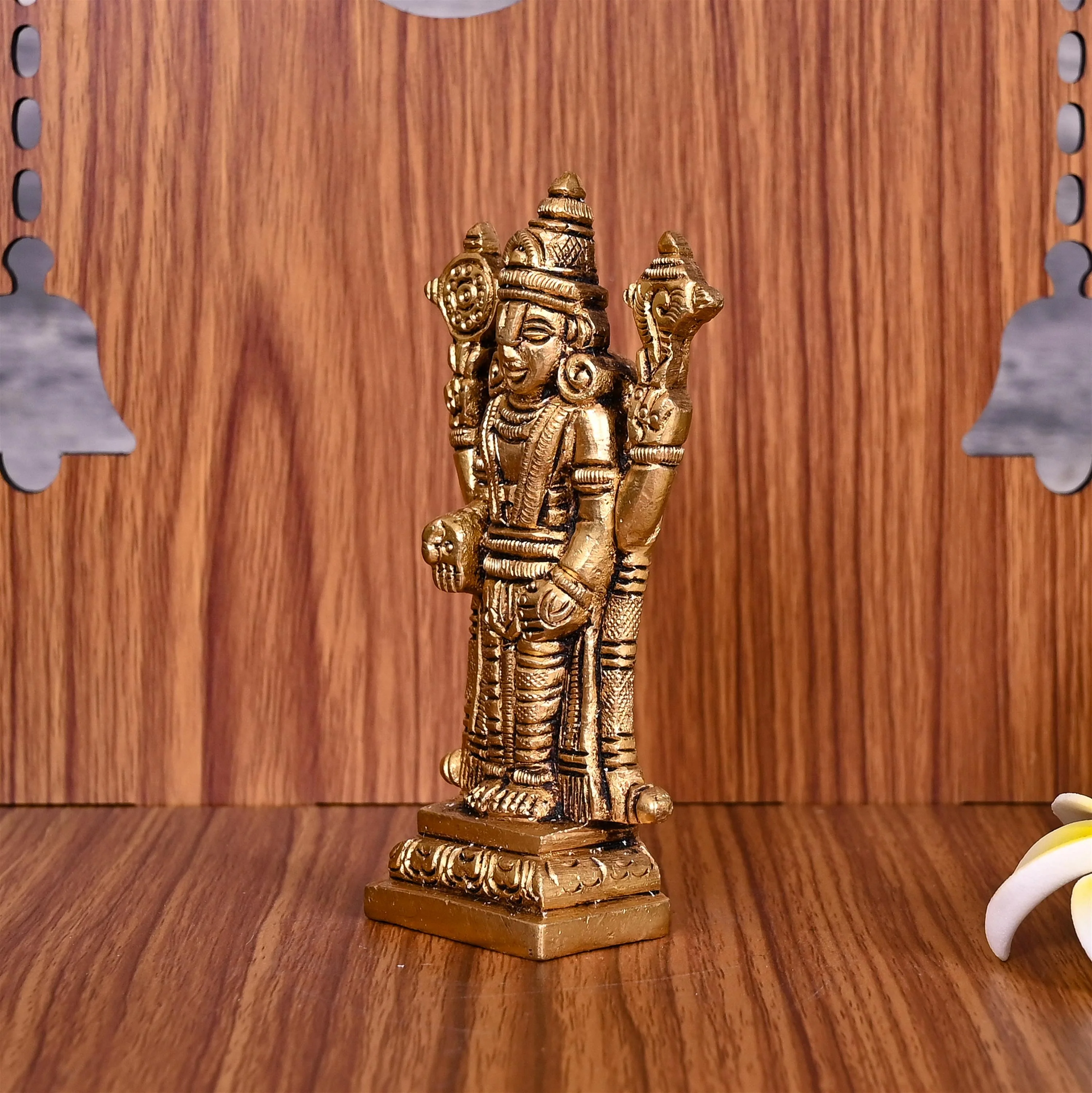 Brass Tirupati Balaji/Venkateshwar Idol (4 Inch) - Image 2