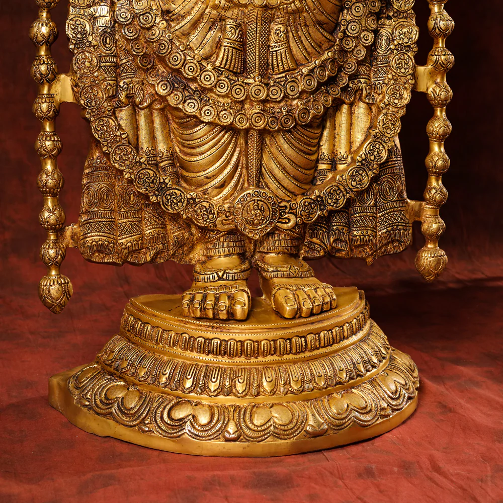 Brass Tirupati Balaji/Venkateshwar Idol (48 Inch) - Image 3
