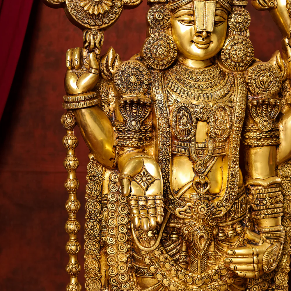 Brass Tirupati Balaji/Venkateshwar Idol (48 Inch) - Image 4