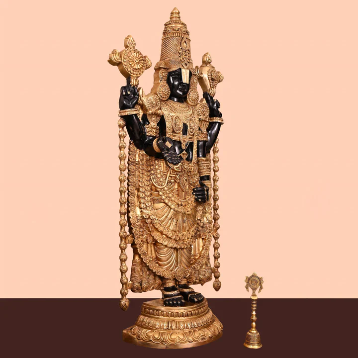 Brass Tirupati Balaji/Venkateshwar Idol (48 Inch) - Image 8