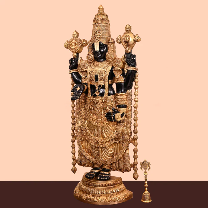 Brass Tirupati Balaji/Venkateshwar Idol (48 Inch) - Image 9
