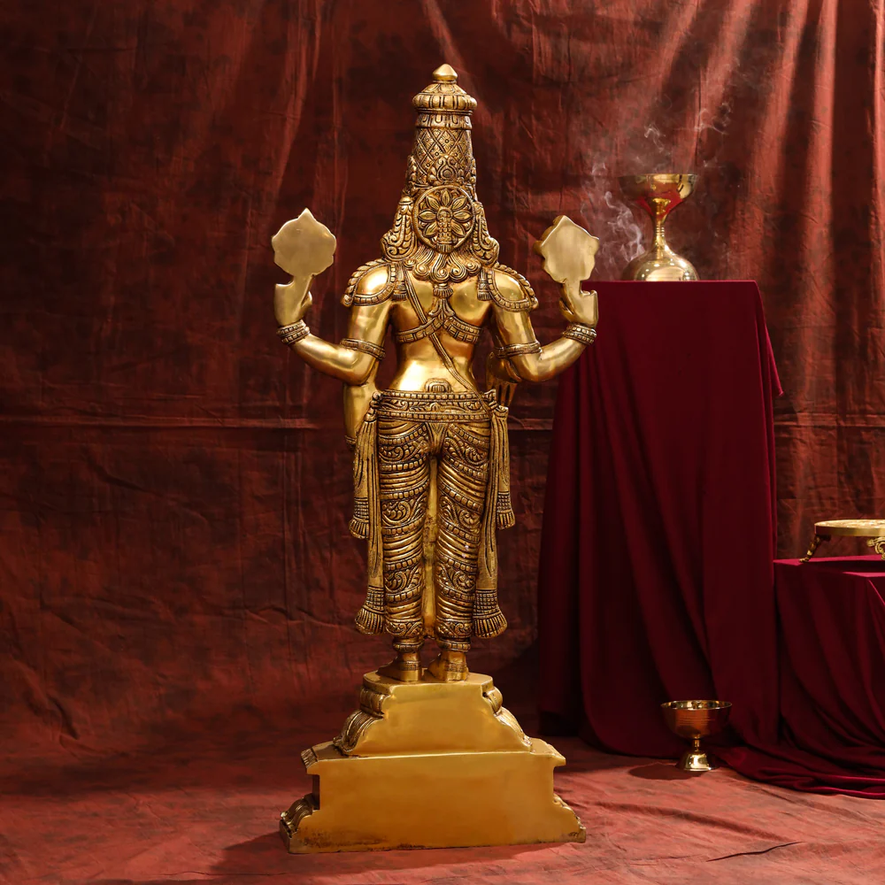 Brass Tirupati Balaji/Venkateshwar Statue (41 Inch) - Image 3