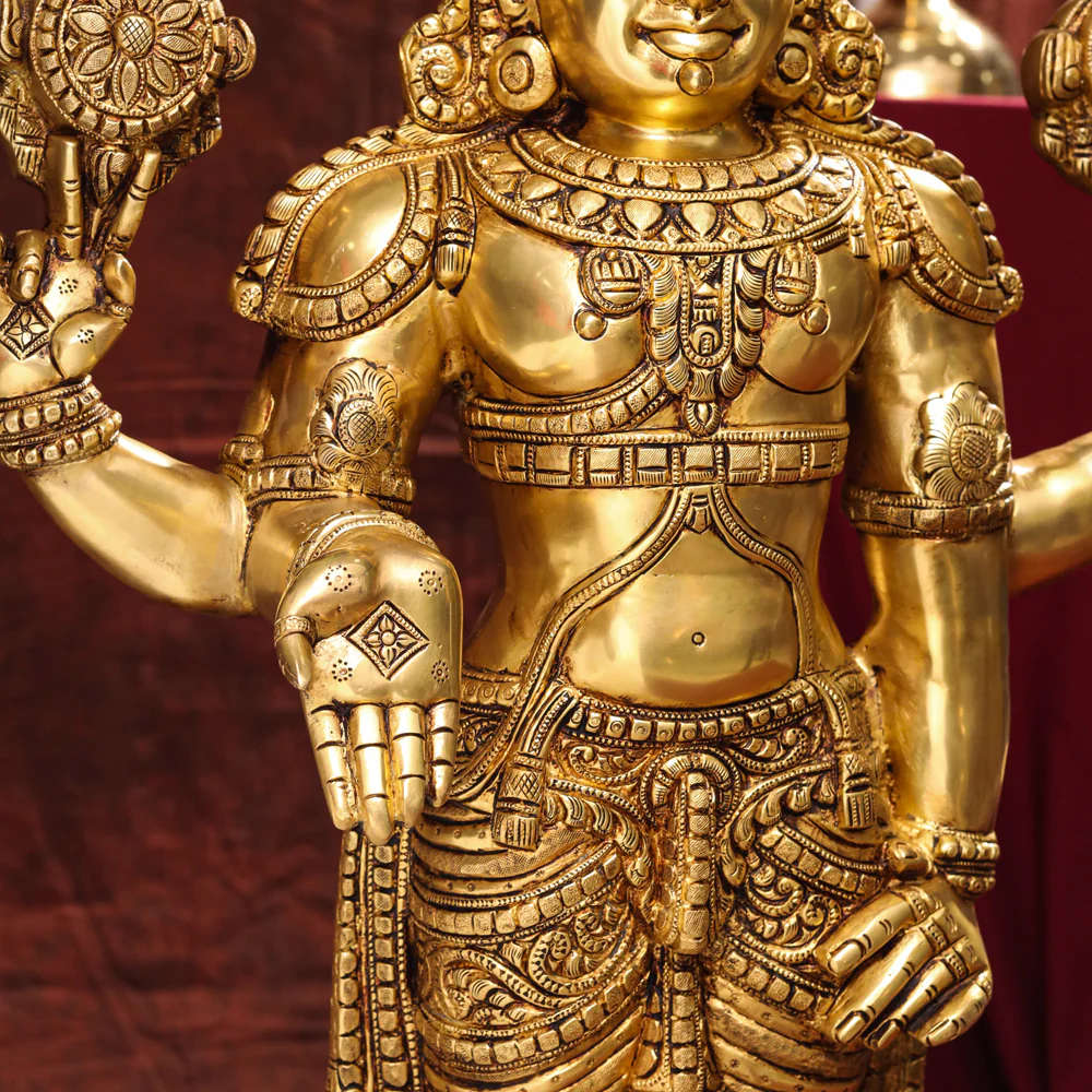 Brass Tirupati Balaji/Venkateshwar Statue (41 Inch) - Image 5