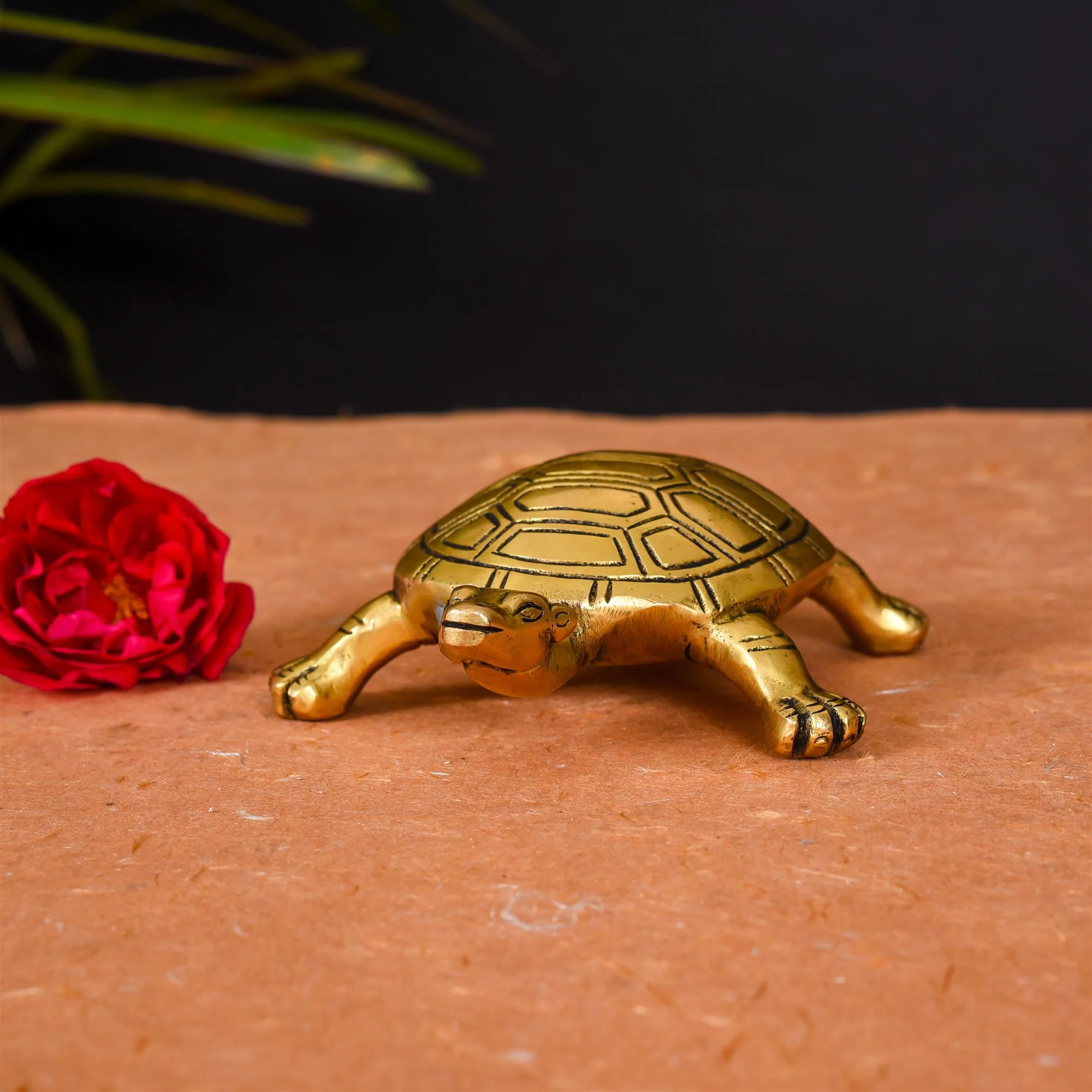 Brass Tortoise Figuruine For Vastu/Feng Shui (1.5 Inch) - Image 3