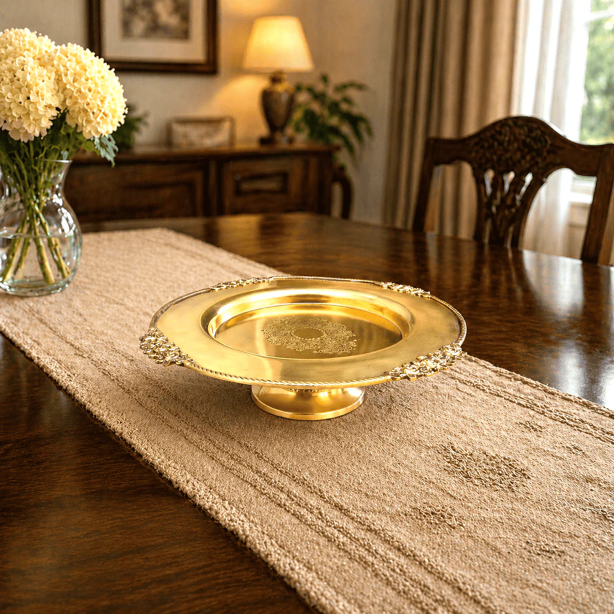 Brass Traditional Dessert Display / Cake Stand (11.5 Inch)