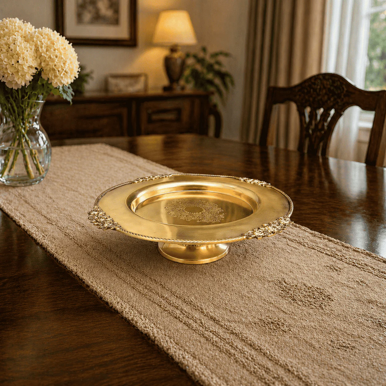 Brass Traditional Dessert Display / Cake Stand (11.5 Inch) - Image 2