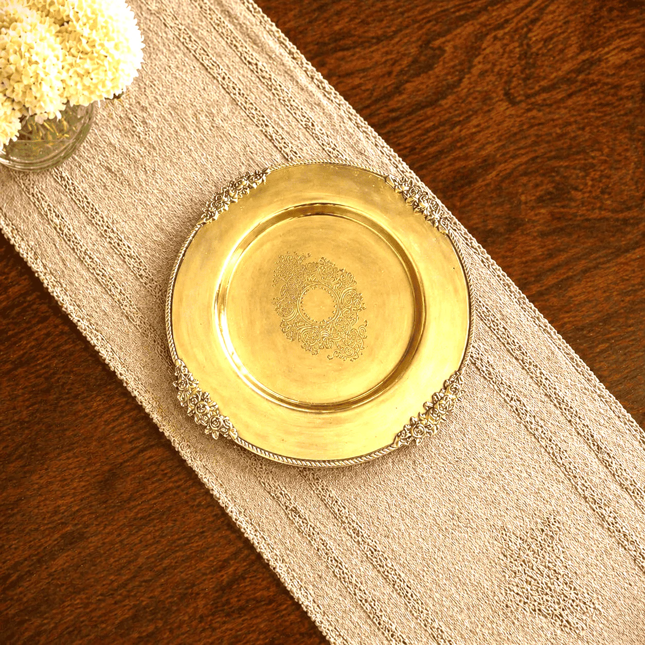 Brass Traditional Dessert Display / Cake Stand (11.5 Inch) - Image 3