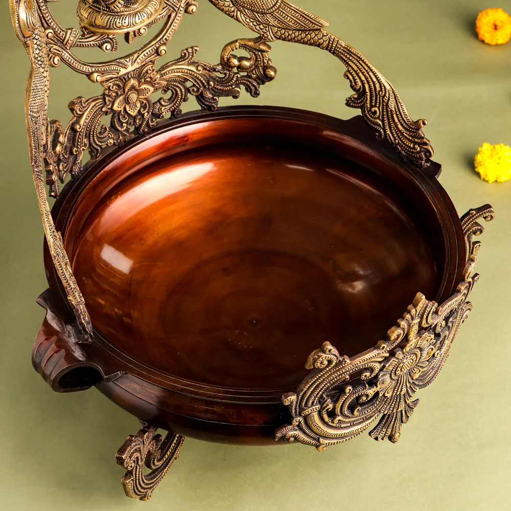 Brass Traditional Ganesha Urli/Floater (19 Inch) - Image 5