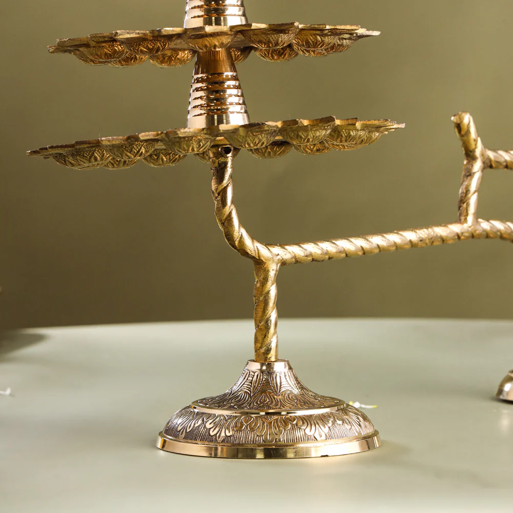 Brass Traditional 51 Petal Ganga Aarti (18 Inch) - Image 6
