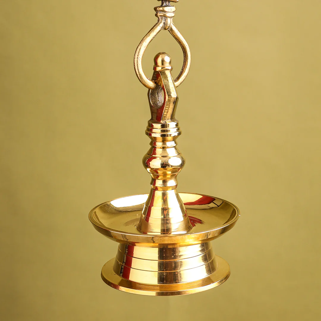 Brass Traditional Hanging Samai/Diya - Image 2