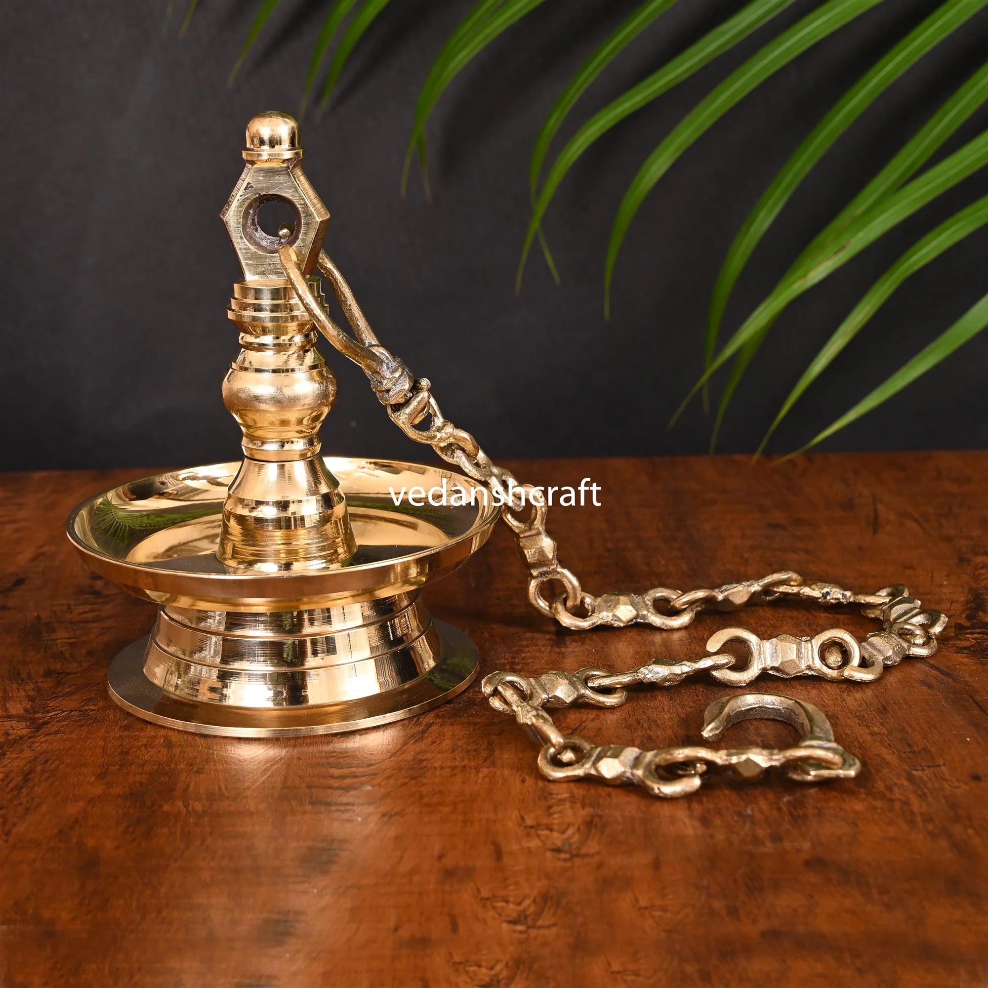 Brass Traditional Hanging Samai/Diya - Image 3