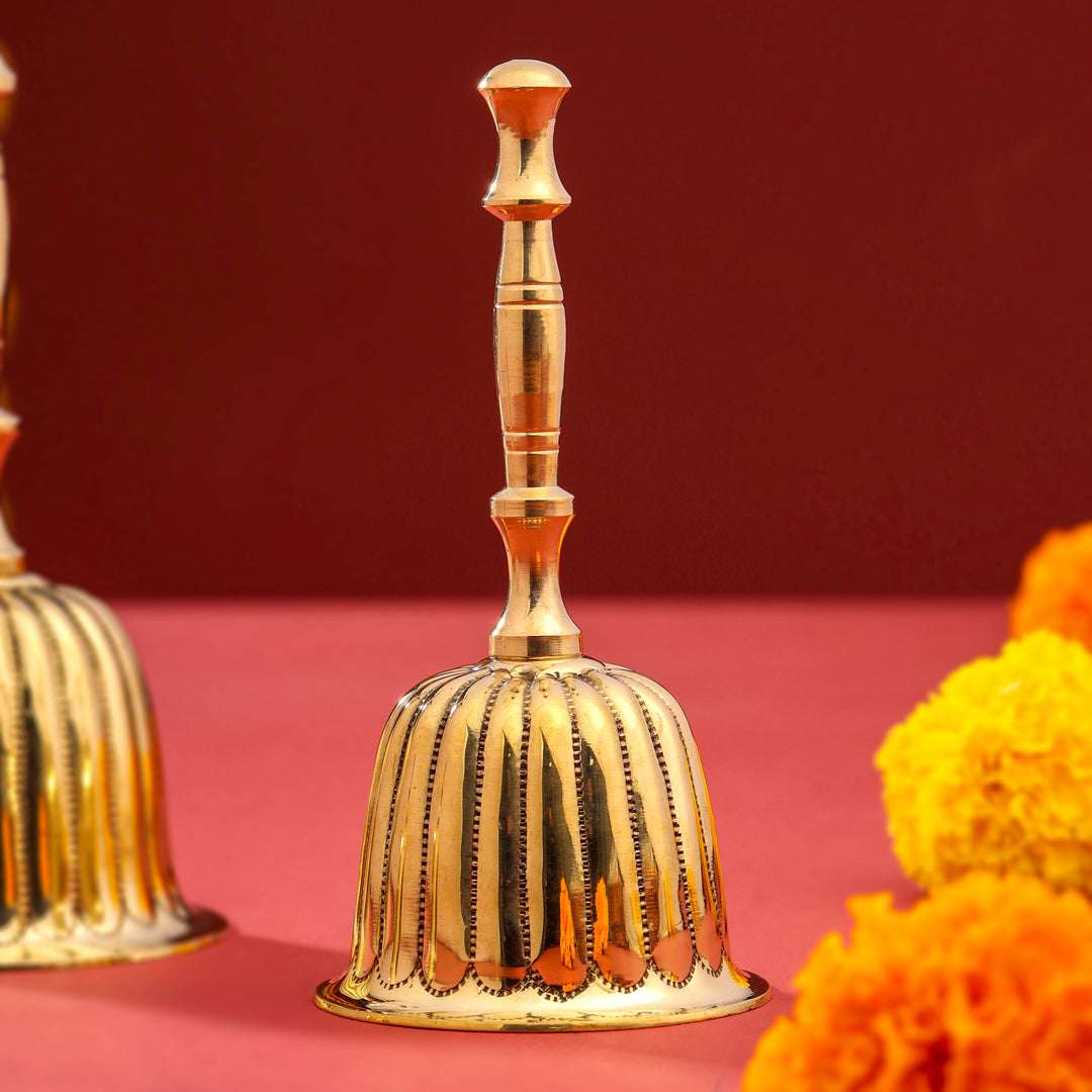 Brass Traditional Pooja Handbell - Image 4