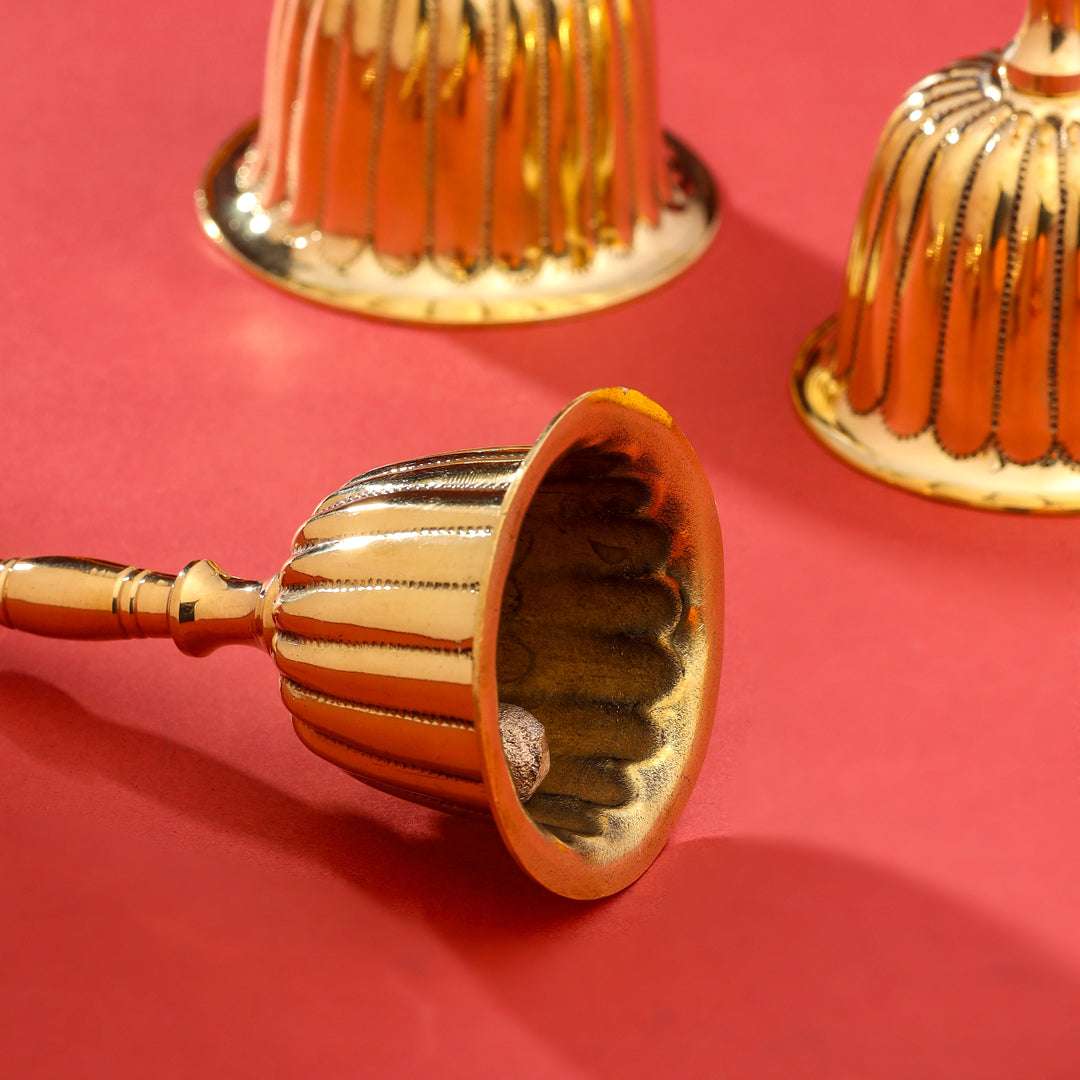 Brass Traditional Pooja Handbell - Image 5