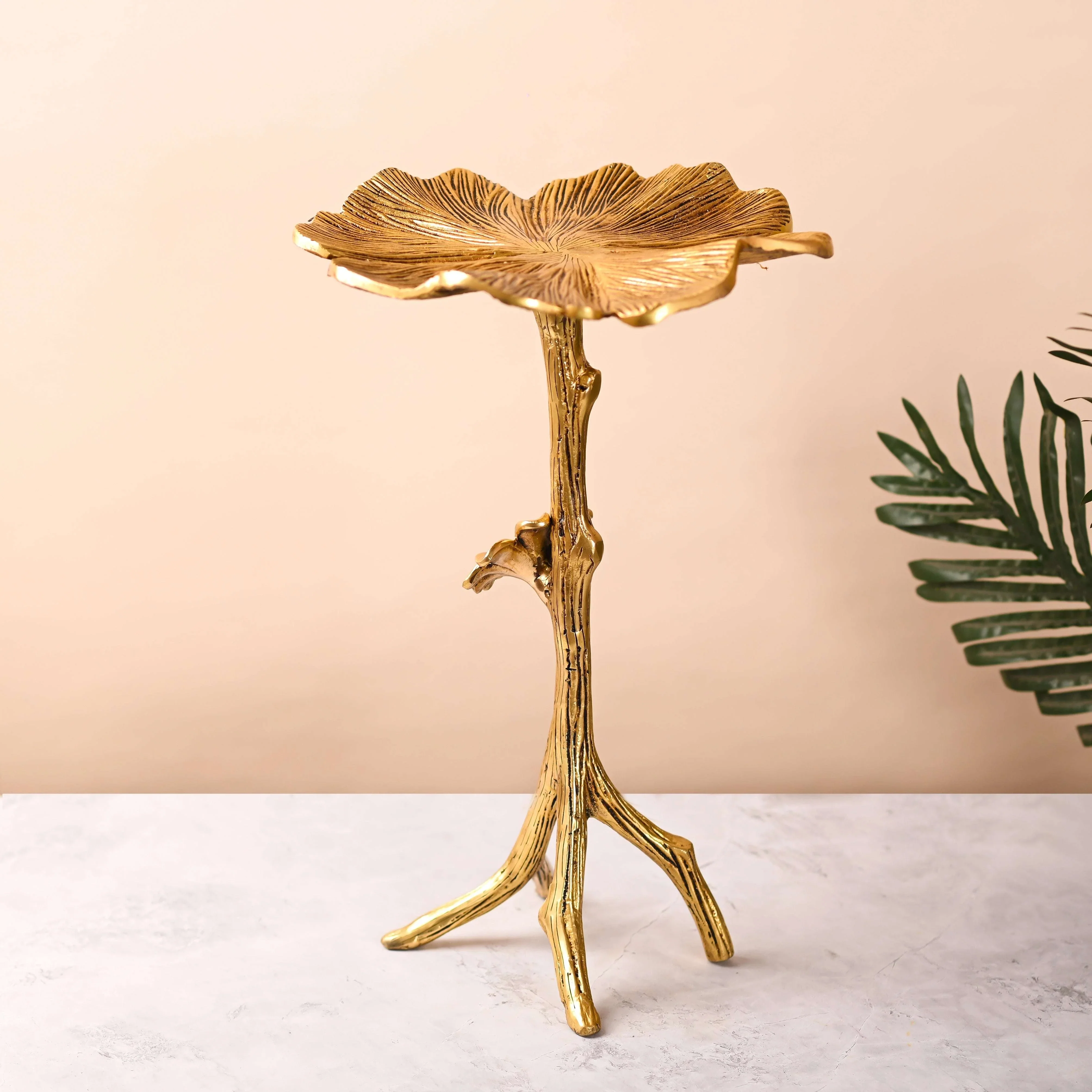 Brass Tree Design Decorative Table (16.5 Inch) - Image 2