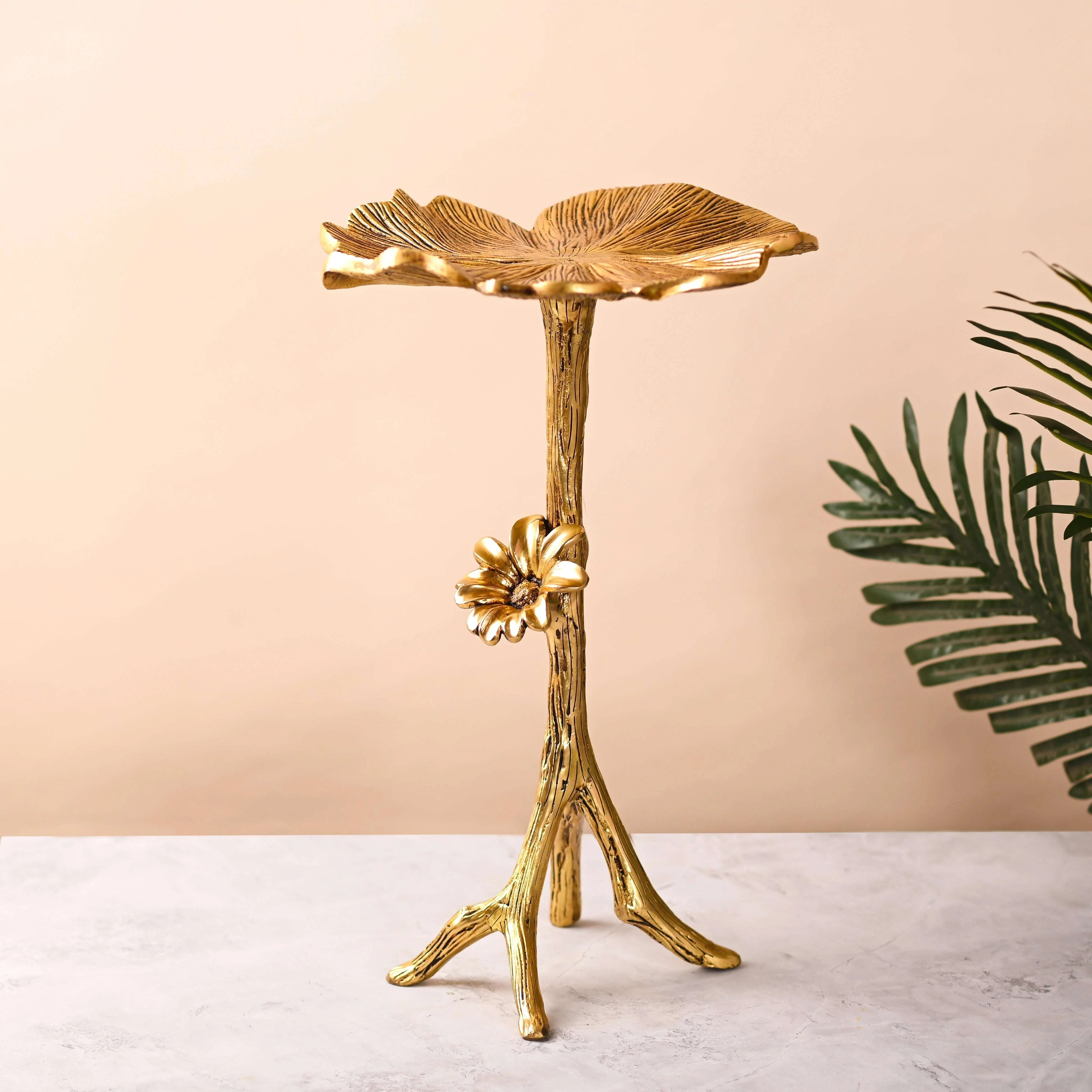 Brass Tree Design Decorative Table (16.5 Inch) - Image 4