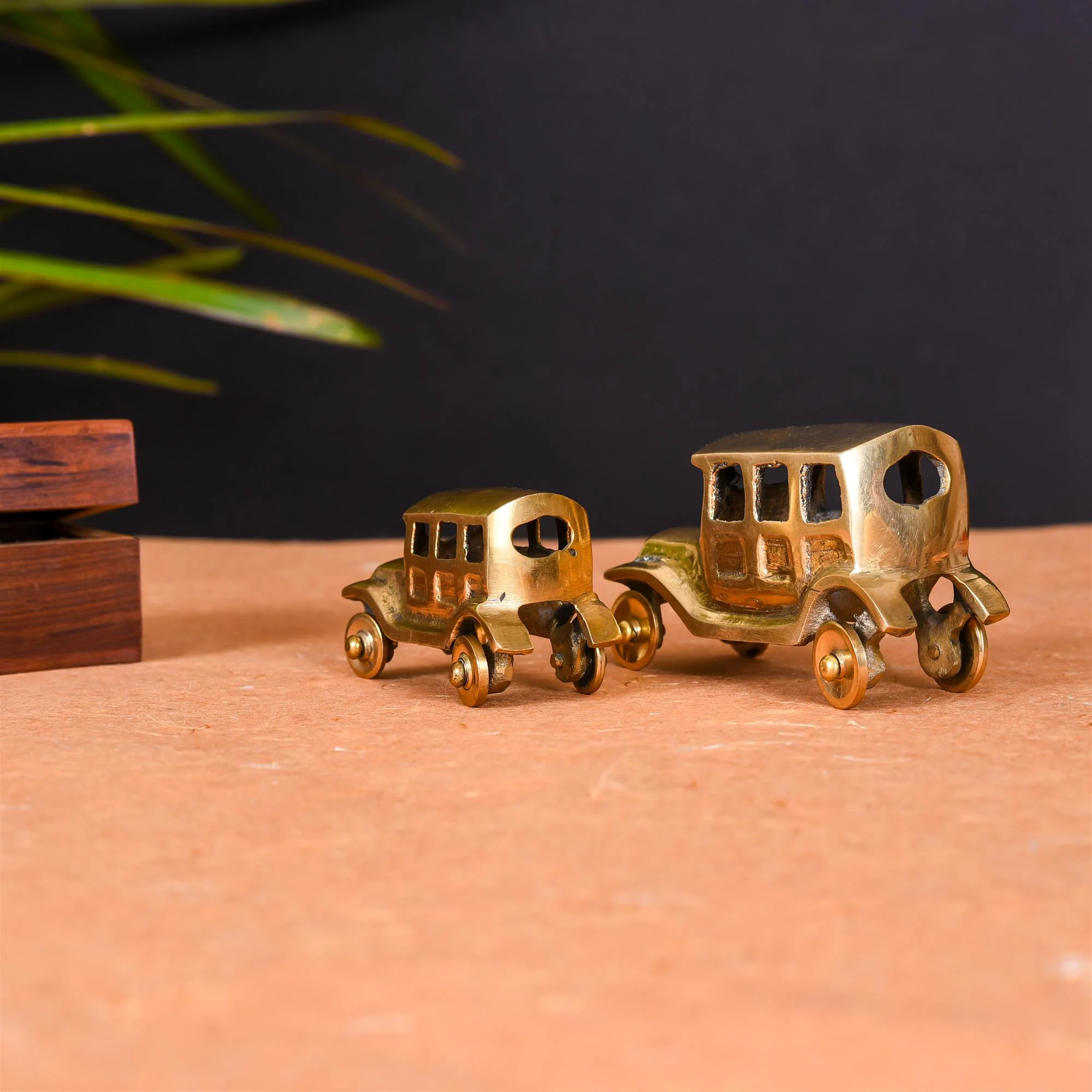Brass Vintage Car Set - Image 3