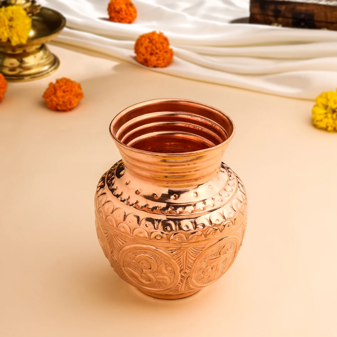 Copper Ashtalakshmi Pooja Kalash (4.2 Inch) - Image 6