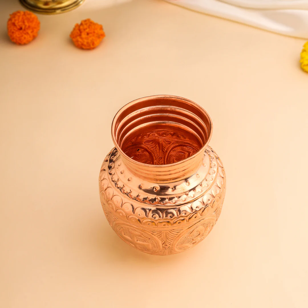 Copper Ashtalakshmi Pooja Kalash (4.2 Inch) - Image 8