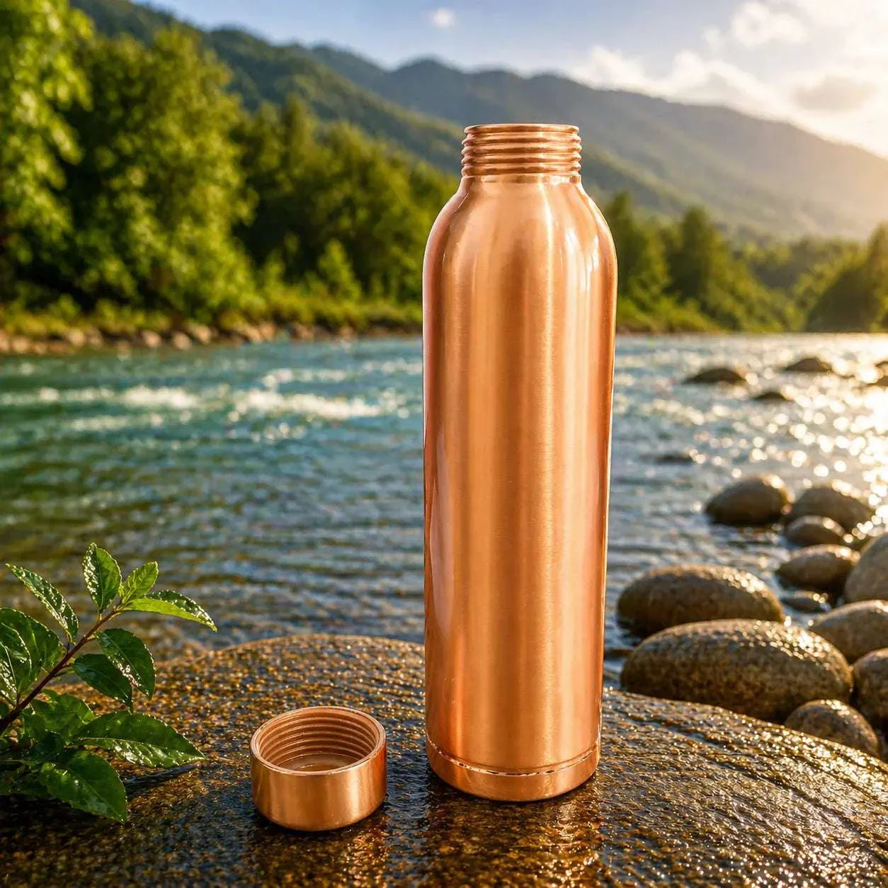 Copper Hammered Water Bottle (10.5 Inch) - Image 10