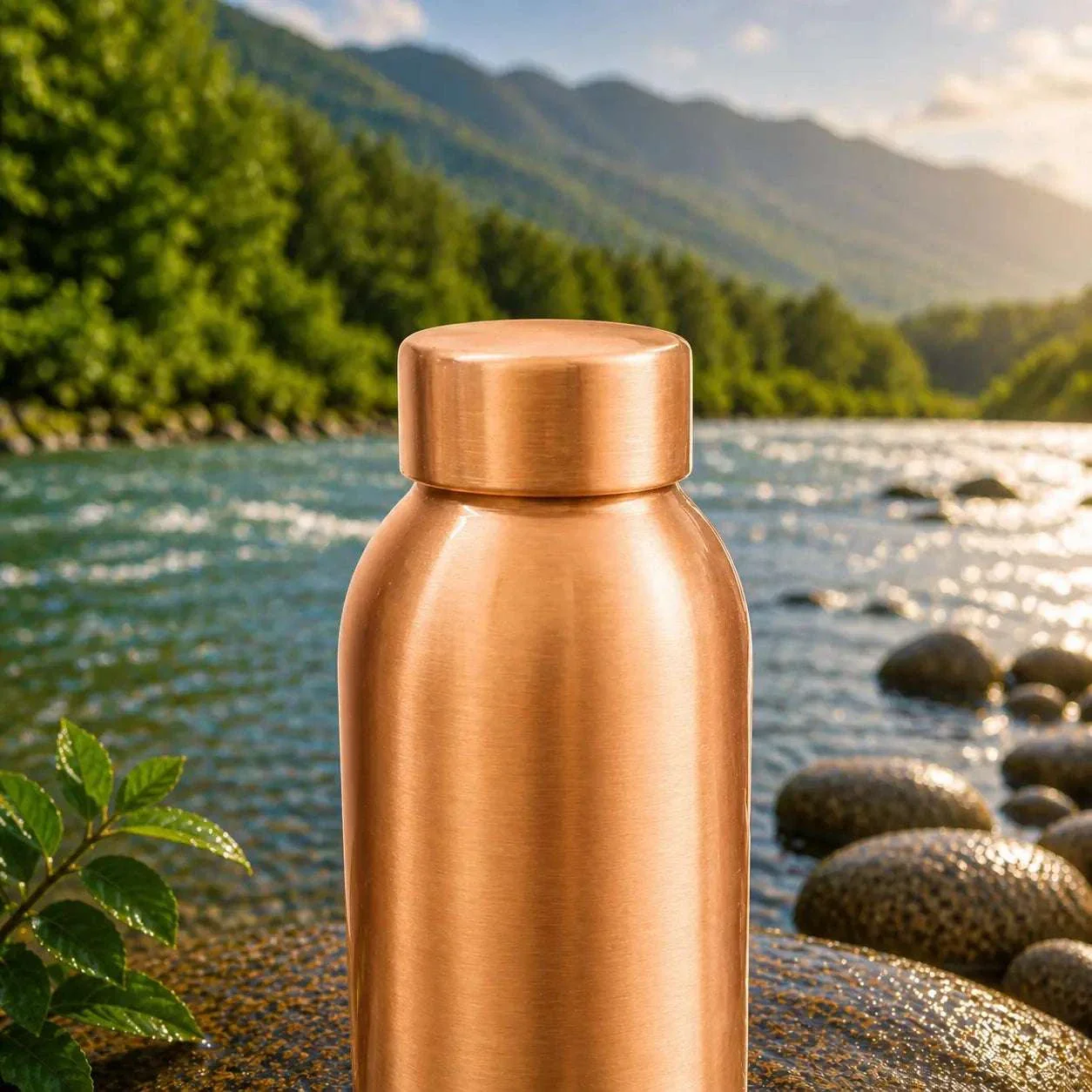 Copper Hammered Water Bottle (10.5 Inch) - Image 9