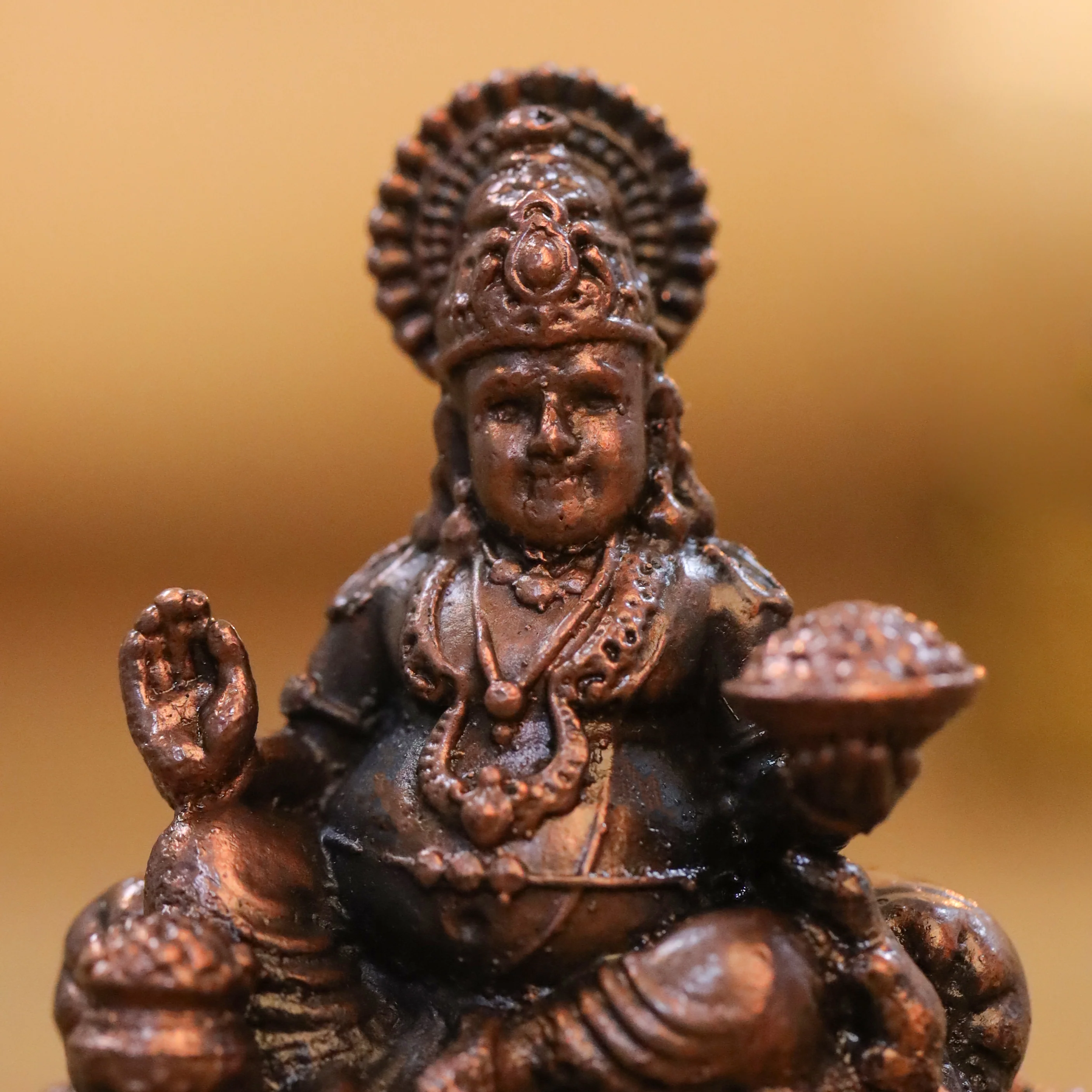 Copper Kuber Maharaj Idol (2 Inch) - Image 2