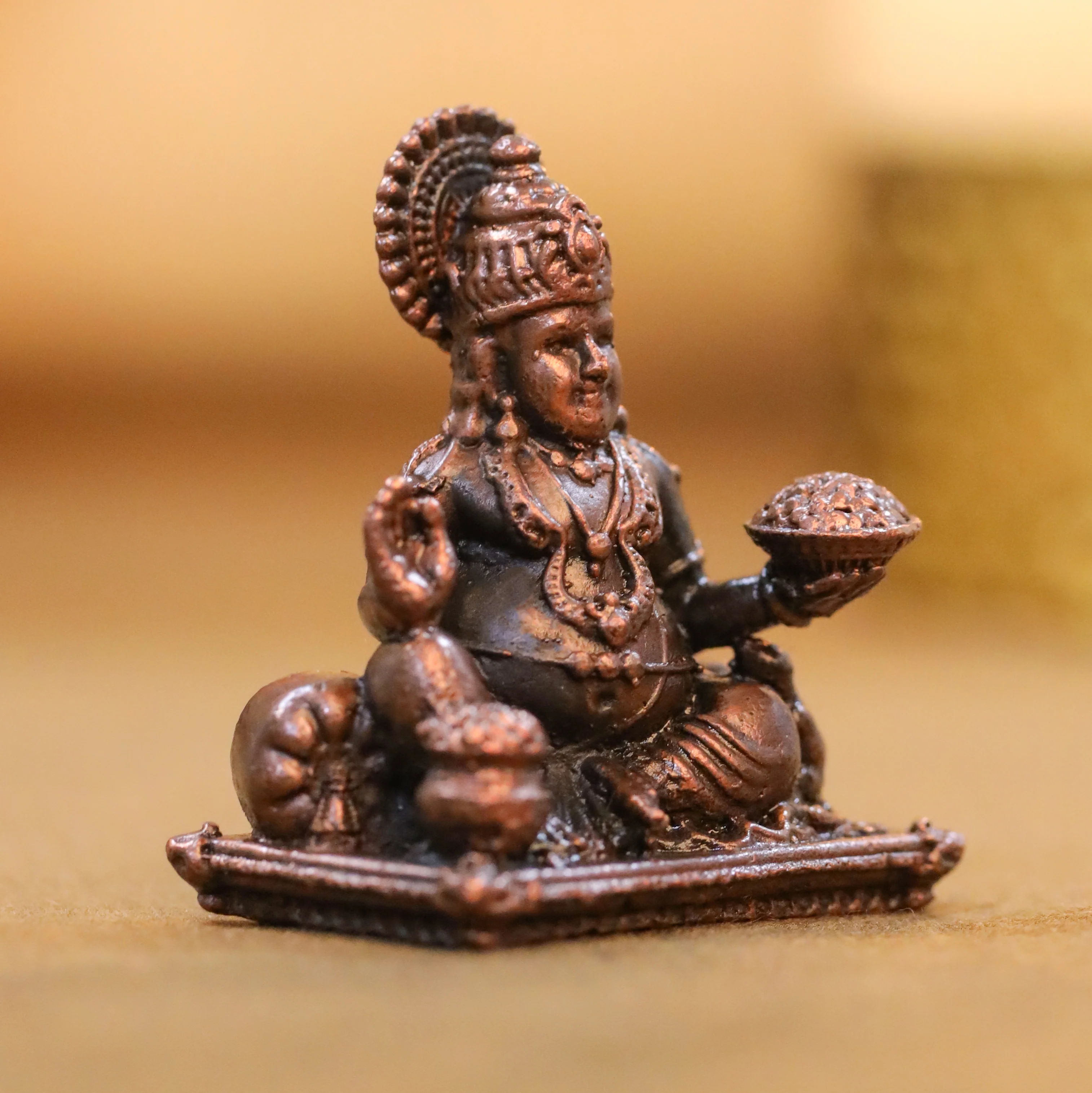 Copper Kuber Maharaj Idol (2 Inch) - Image 3