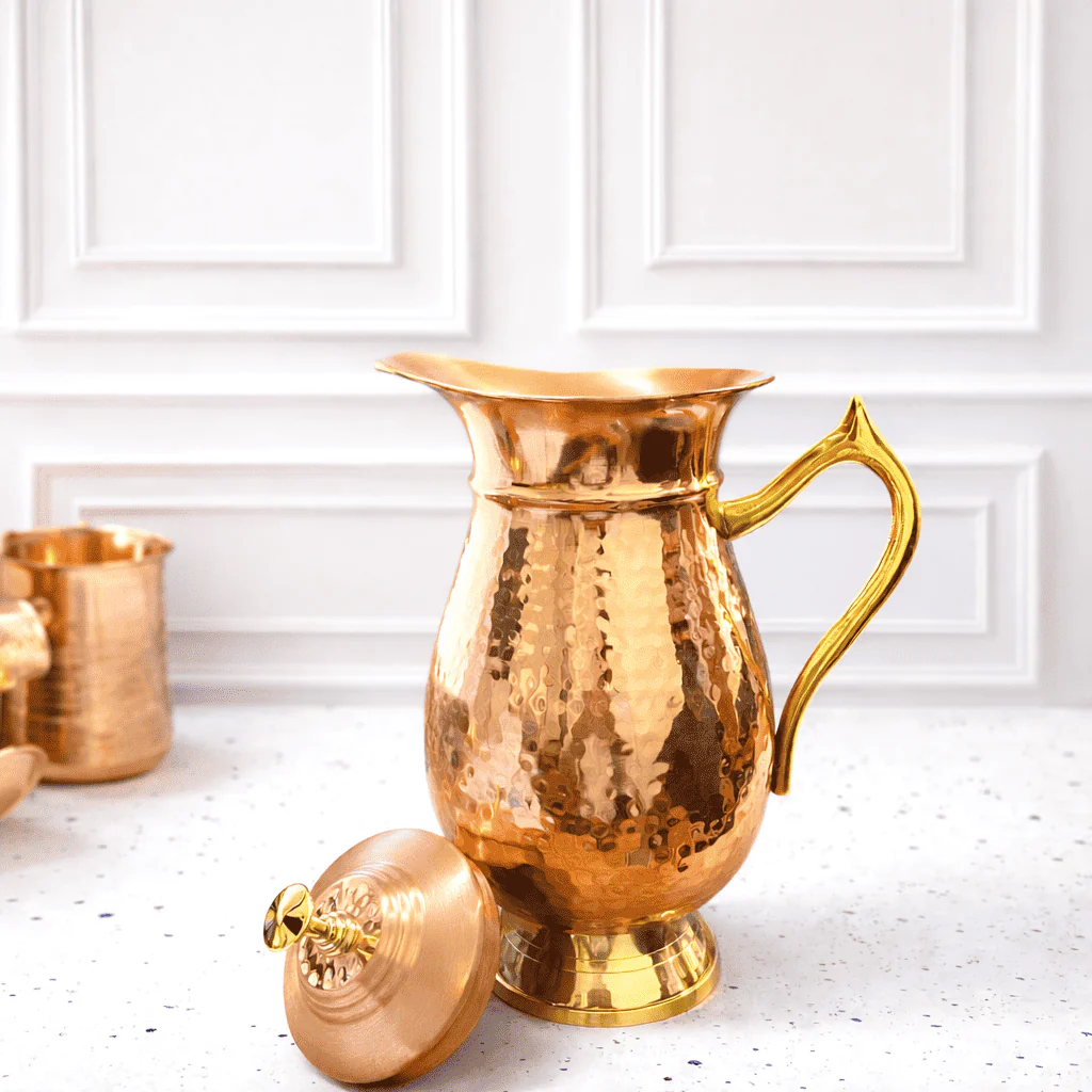 Copper Premium Jug with Lid (10.5 Inch) - Image 2