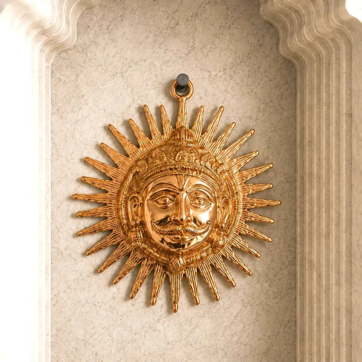 Copper Sun Face Wall Hanging - Image 6
