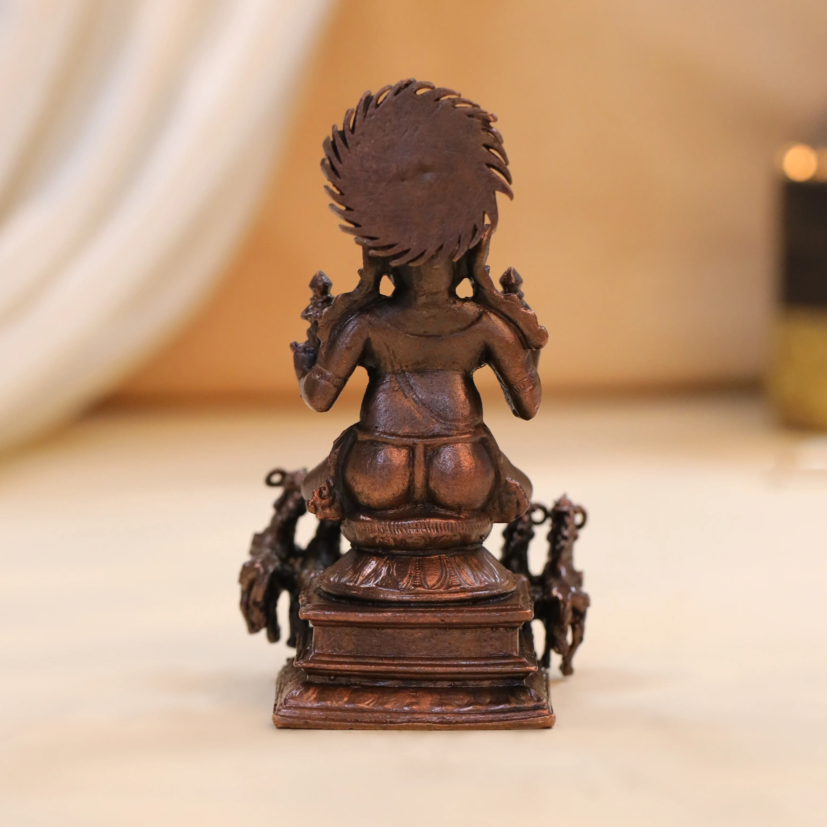 Copper Surya Rath Idol (4 Inch) - Image 6