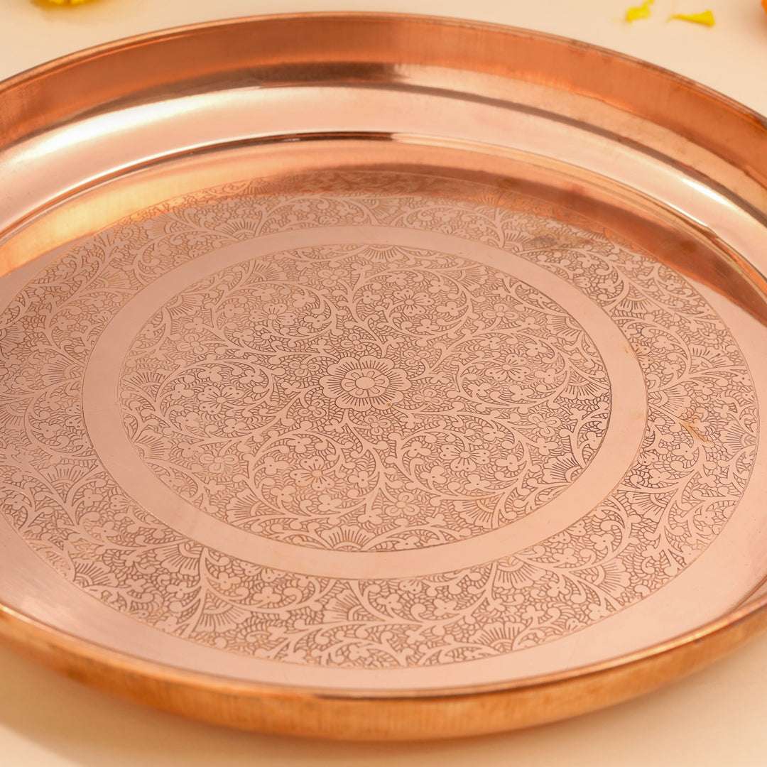 COPPER THALI (11.5 INCH) - Image 4