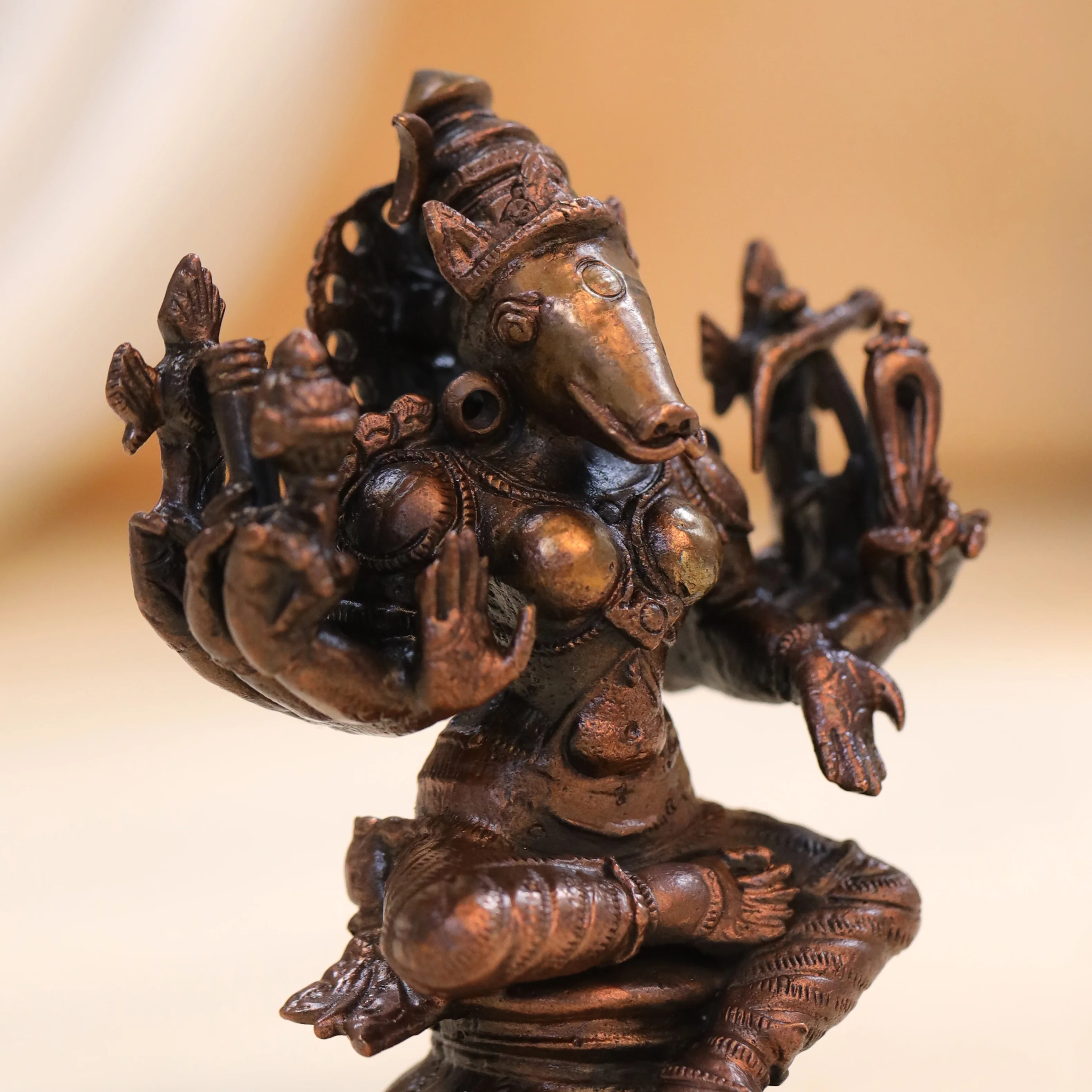 Copper Varahi Devi Idol (4 Inch) - Image 2