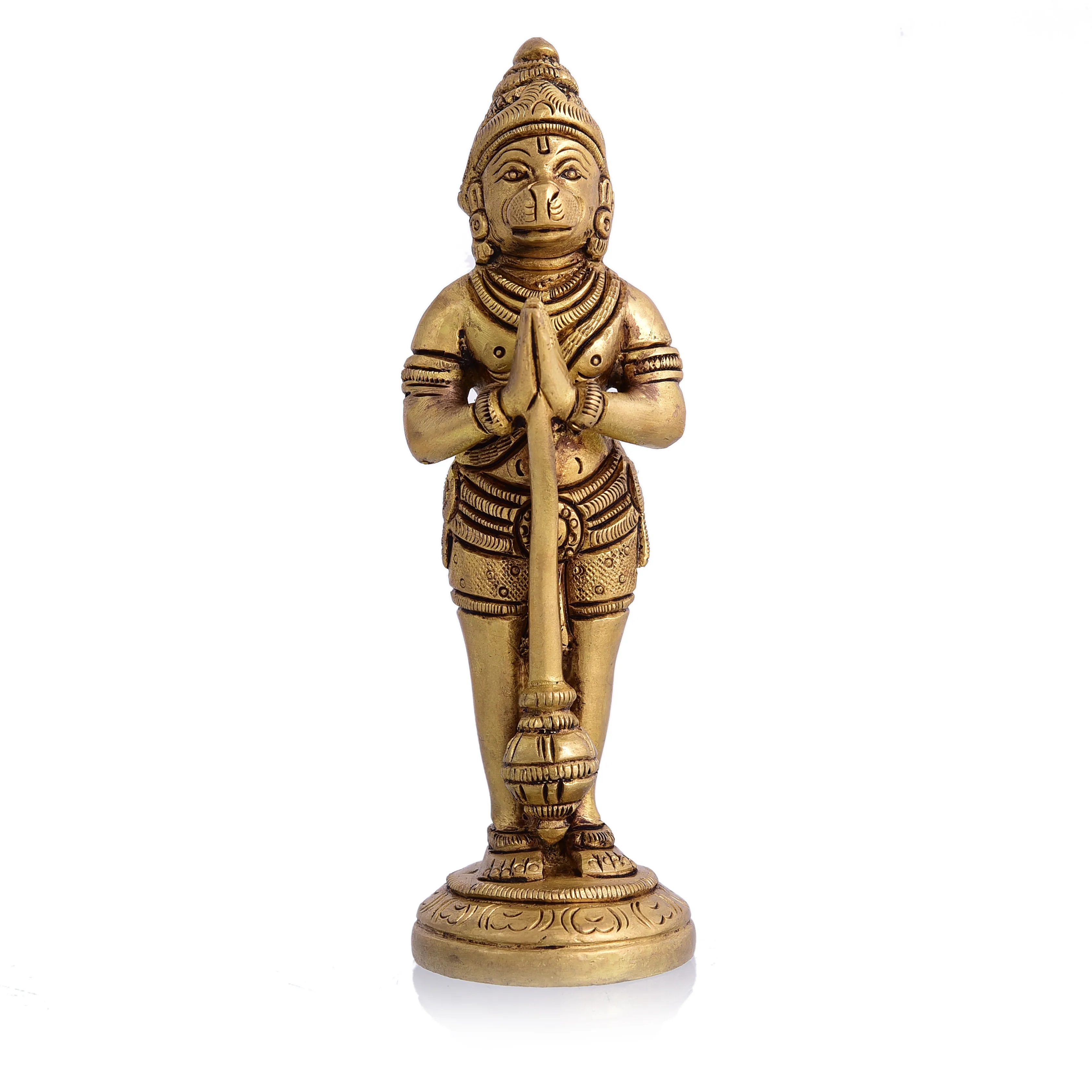 Brass Standing Hanuman Superfine Idol (5.5 Inch) - Image 3