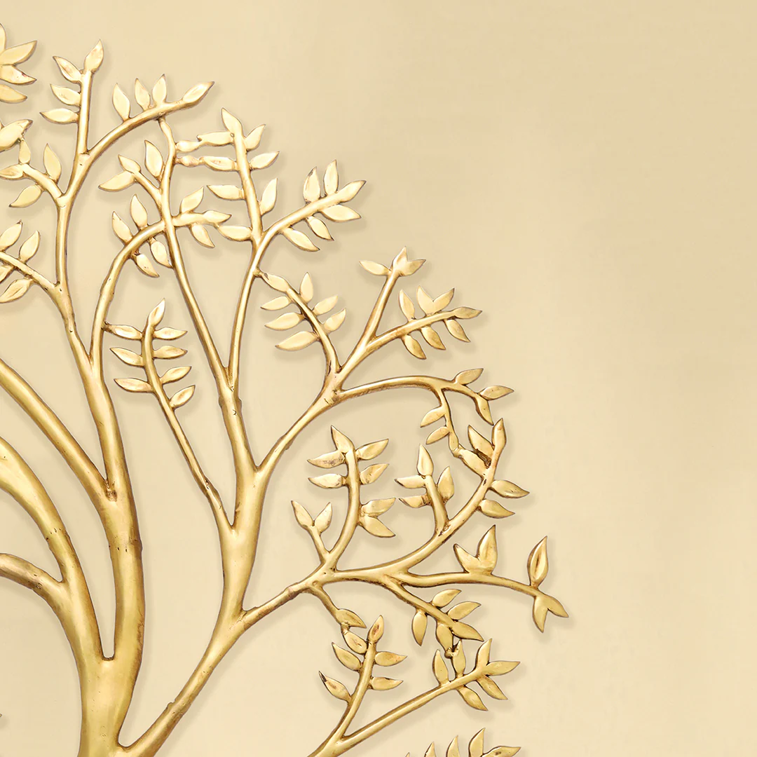 Brass Cow & Calf with Tree Wall Hanging - Image 4