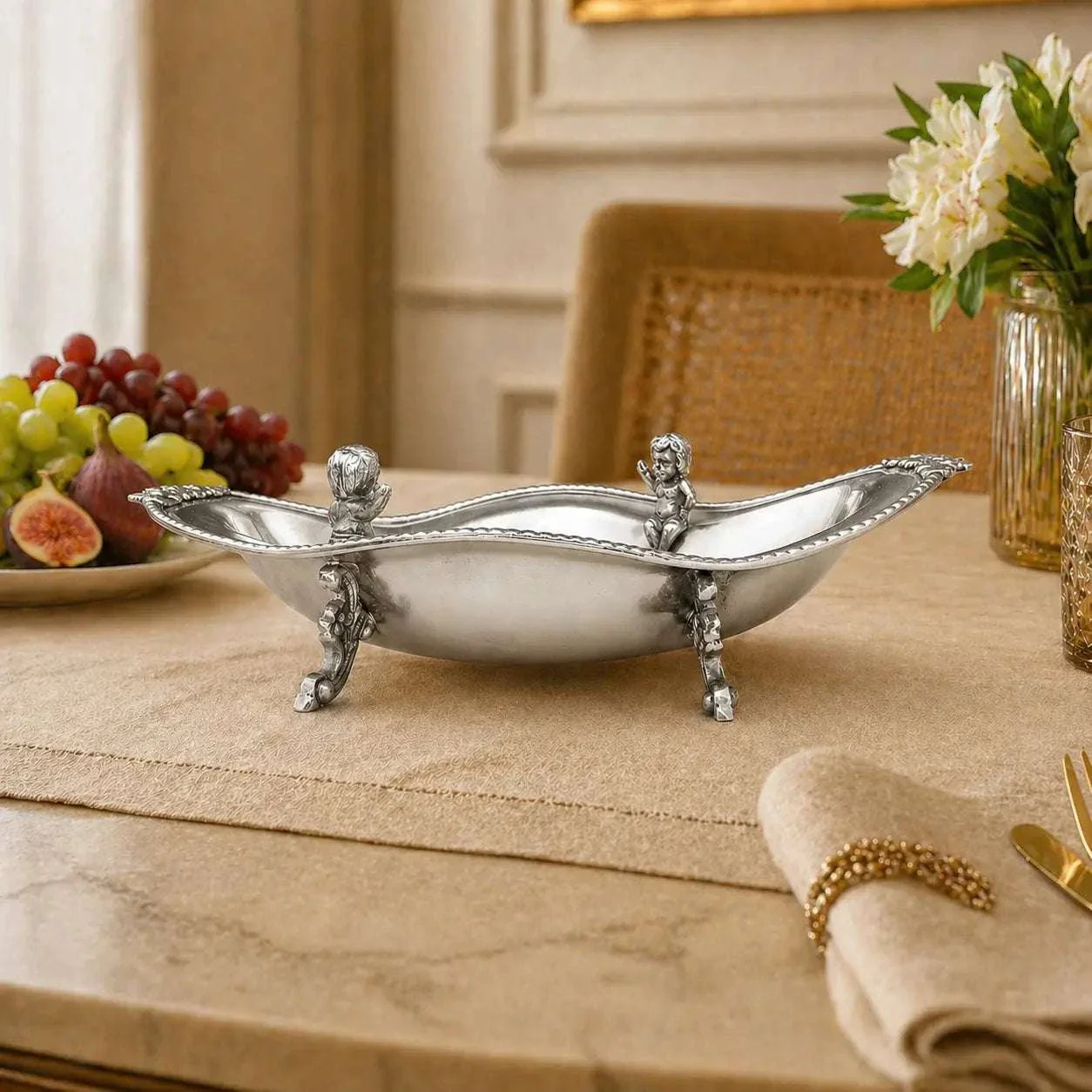 Brass Oval Decorative Dish Bowl / Platter - Image 6
