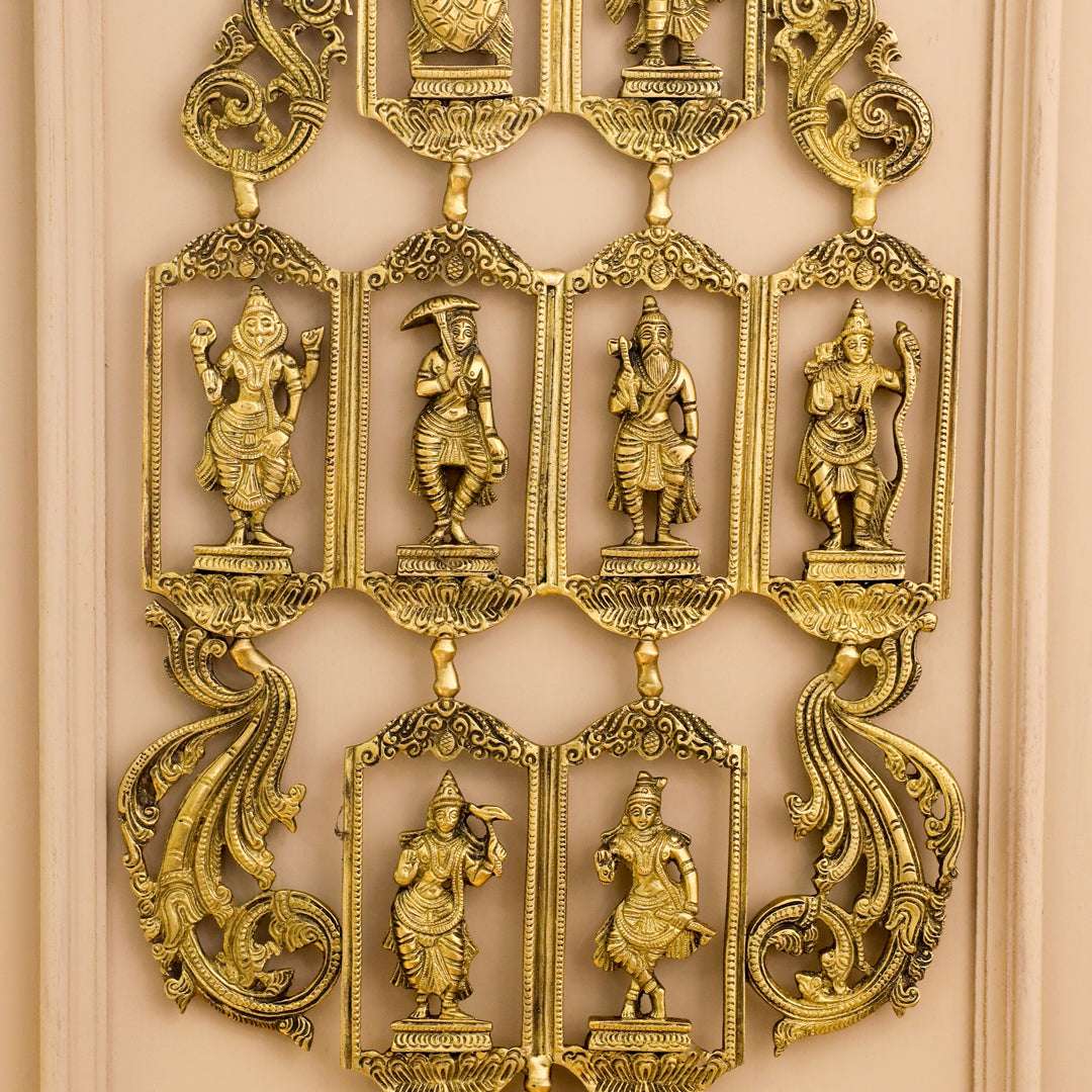 BRASS Dashavatara / VISHNU AVATAR WALL HANGING (29.5 INCH) - Image 4