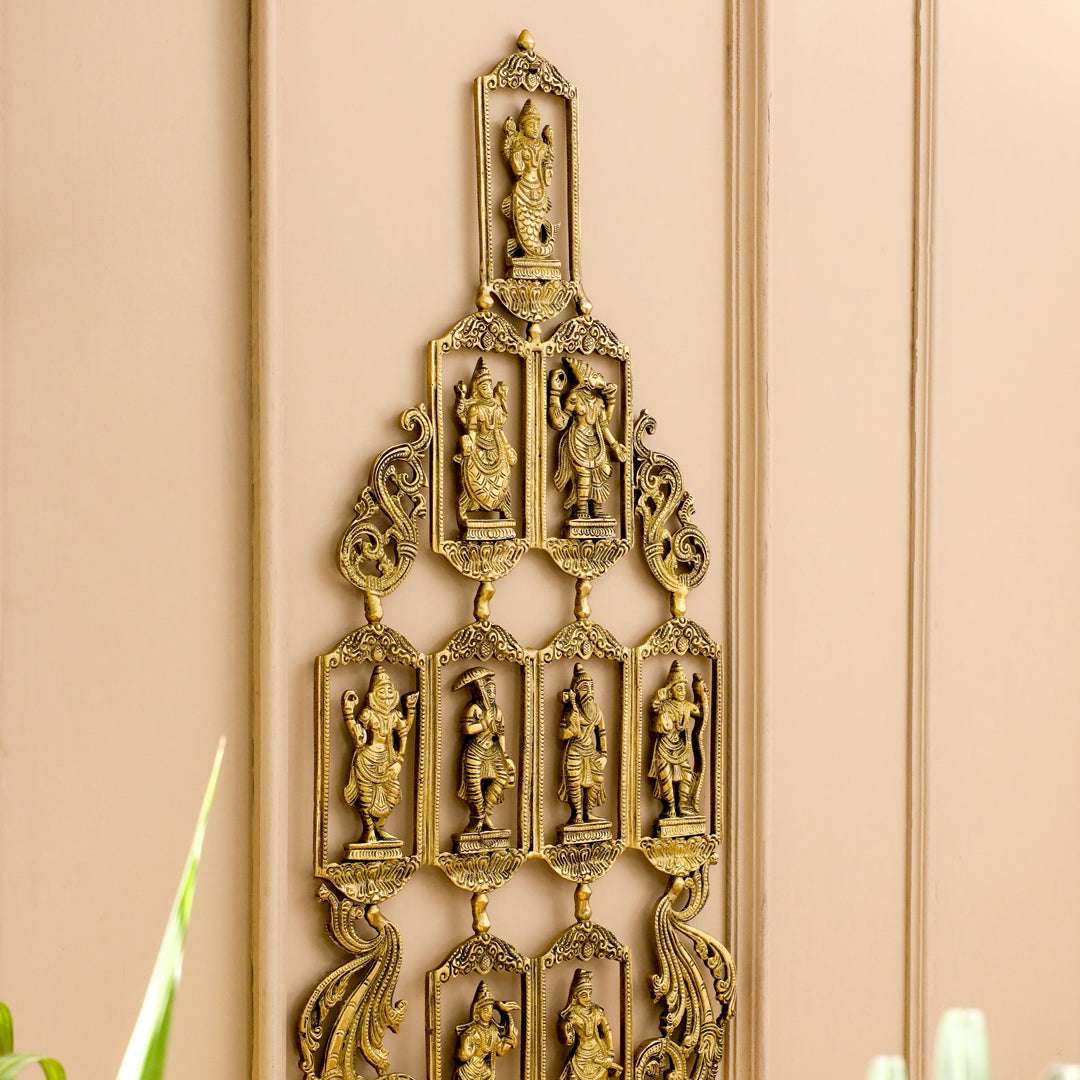 BRASS Dashavatara / VISHNU AVATAR WALL HANGING (29.5 INCH) - Image 7