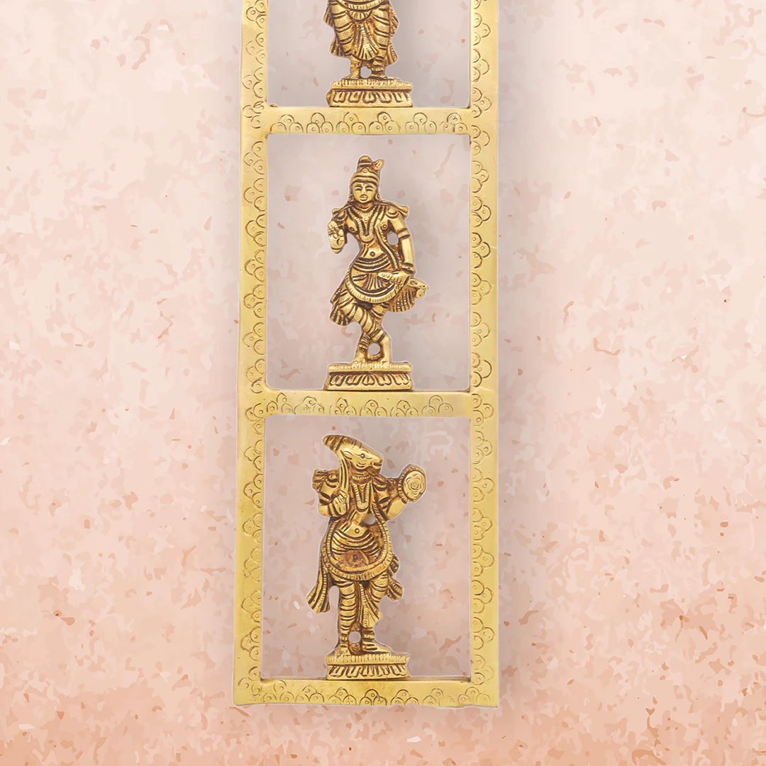 Brass Dashavatara / Vishnu Avatar Wall Hanging Set - Image 7