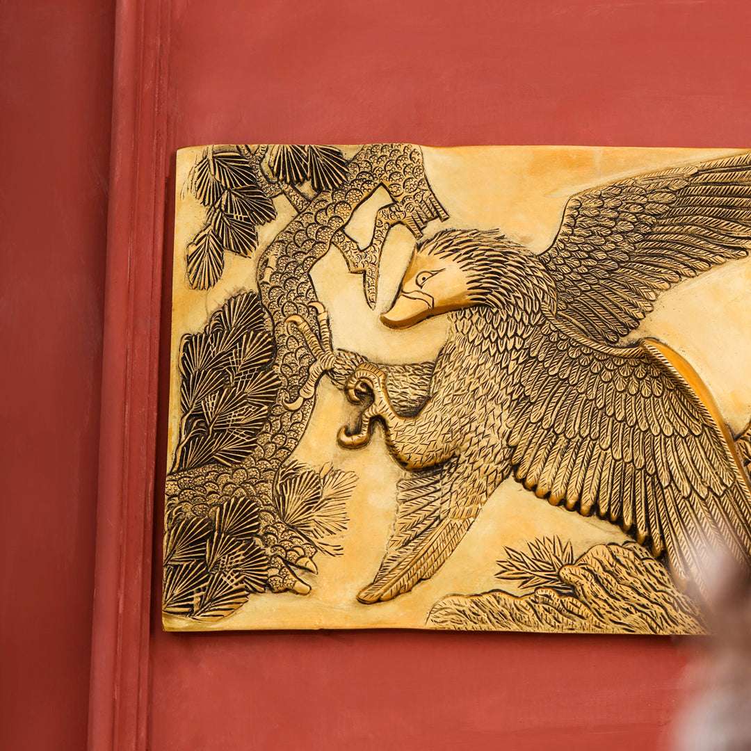 Brass Eagle Wall Hanging Plate (11.4 Inch) - Image 3