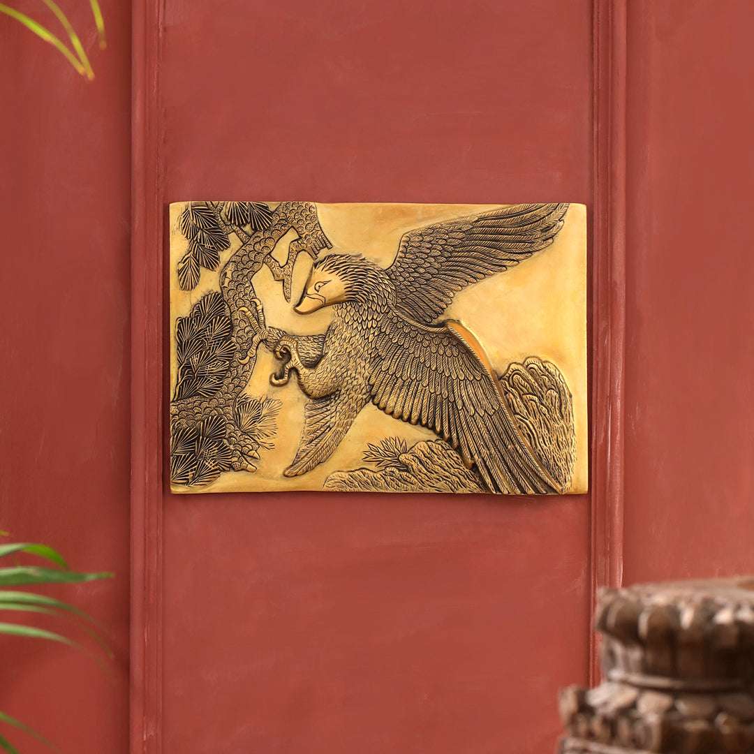 Brass Eagle Wall Hanging Plate (11.4 Inch) - Image 4