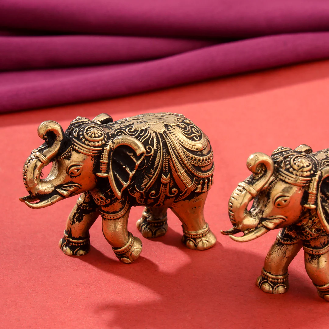 Brass Superfine Elephant pair Festive Gift Hamper - Image 3