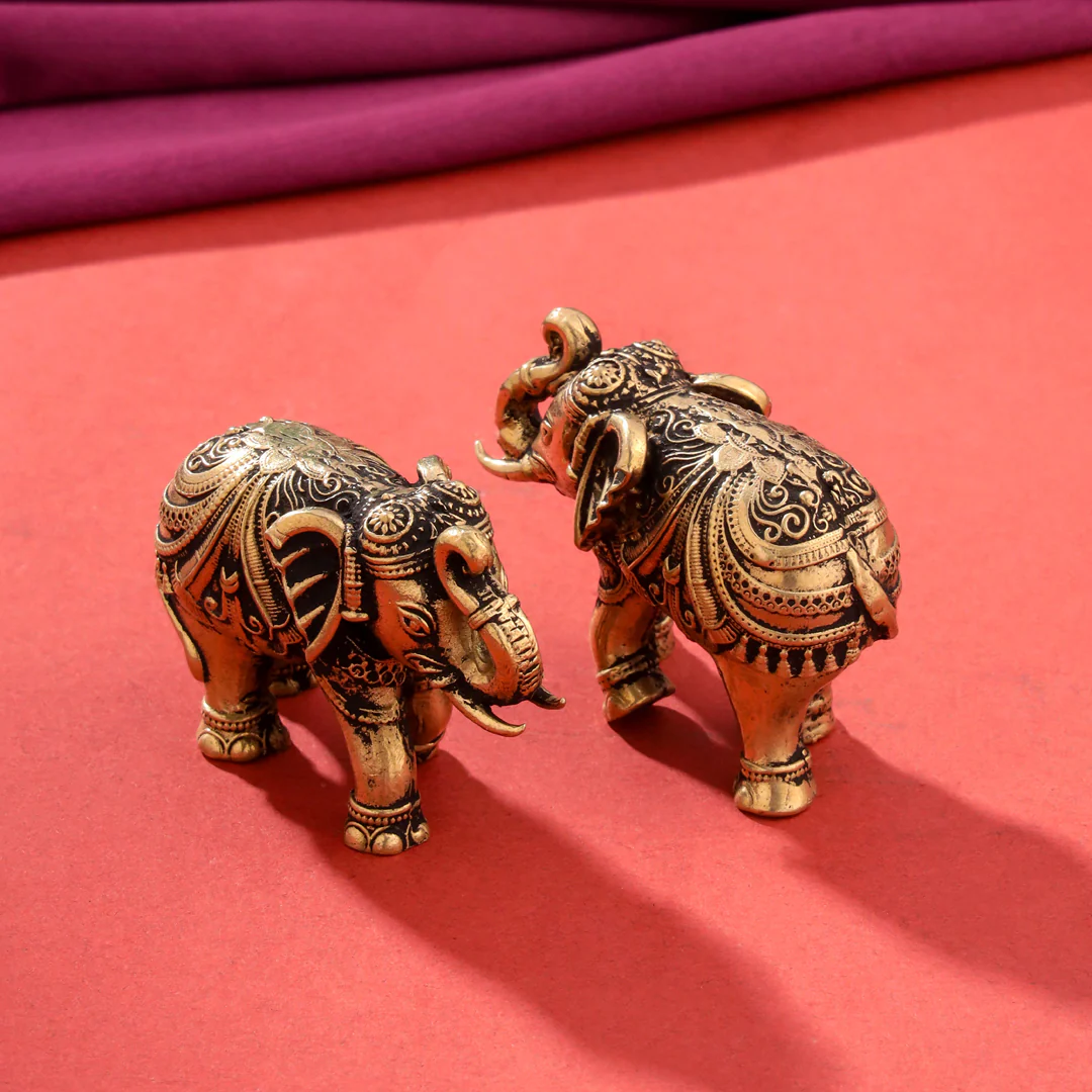 Brass Superfine Elephant pair Festive Gift Hamper - Image 4