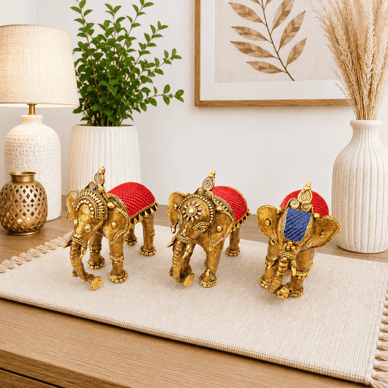 Brass Handcrafted Dhokra Elephant statue - Image 2